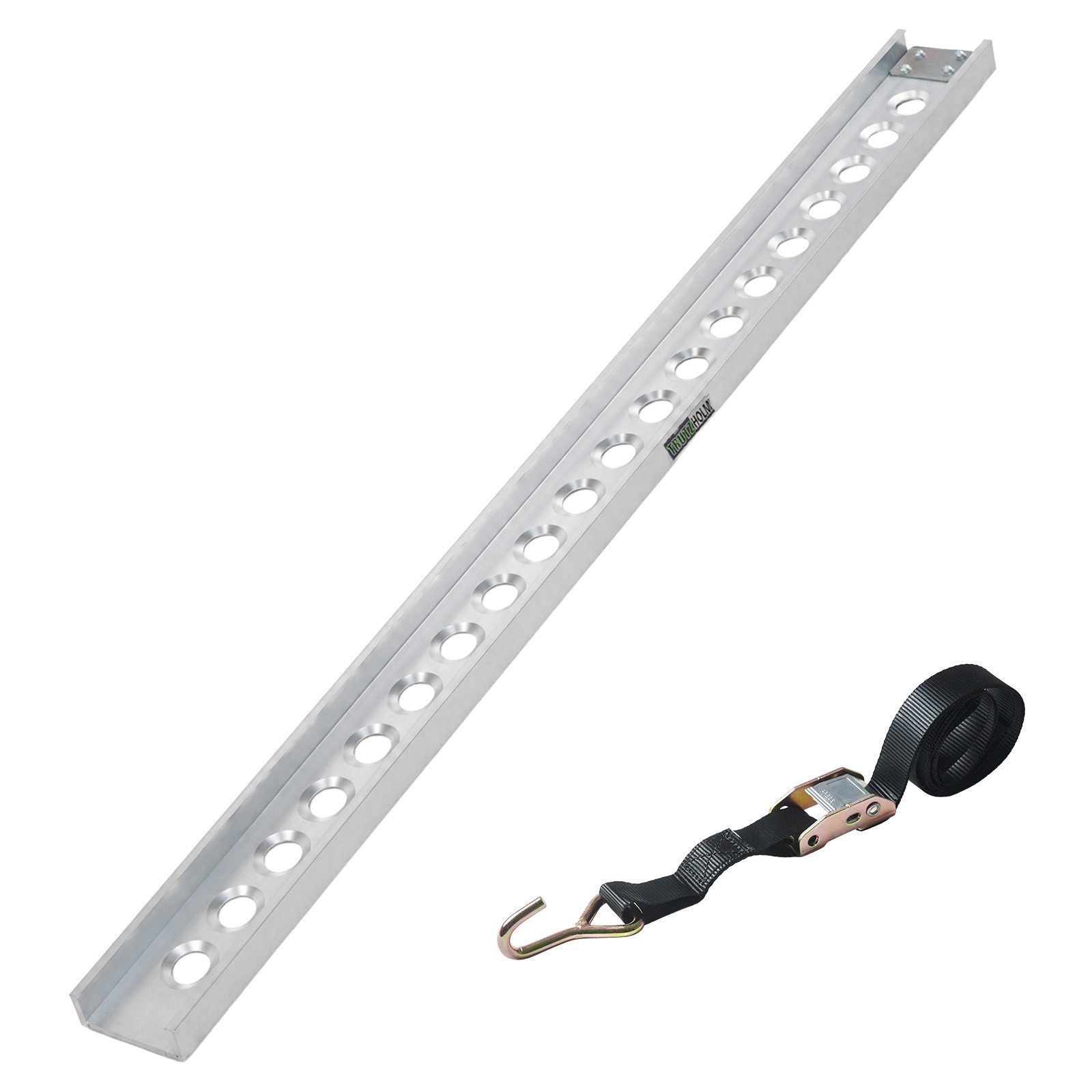 TRUTZHOLM Auffahrrampe Alu Auffahrschiene 194 cm Traglast 200kg starr Verladerampe Rampe (1-St., Inkl. Spanngurt), rutschfeste Oberfläche, stabile Alu-Konstruktion