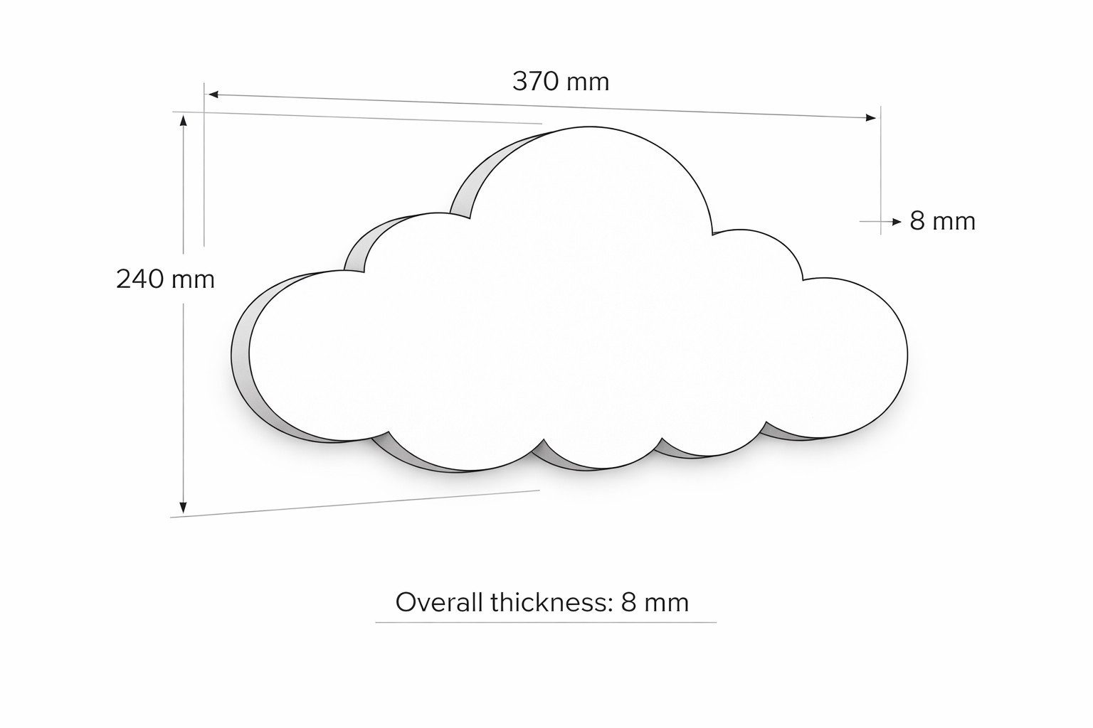 COZYCOLLECTIONS LED Wandleuchte Handbemalte LED-Wandleuchte Wolke in Holzoptik, LED, Warmweiß, 3er-Wolken-Set, MDF, CE-LED, 9V, Zugschalter, 39×24 cm