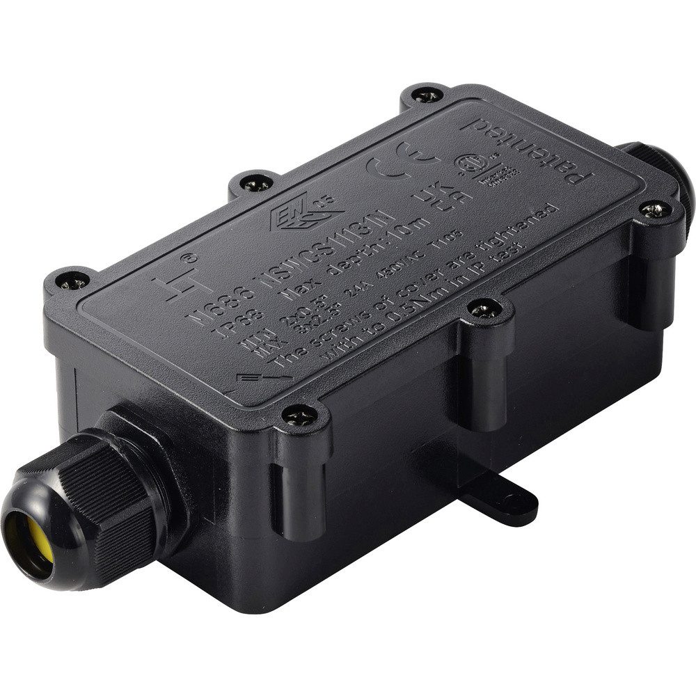 TRU COMPONENTS Rundstecker TRU COMPONENTS Abzeigdose IP68 wasserdicht, 2 Eingänge, 0,5 - 2,5 mm², TC-14745276