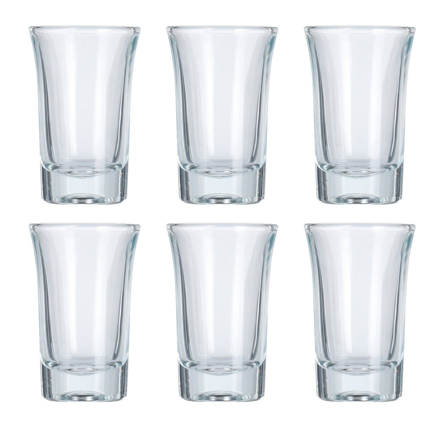 Gläser-Set Schnapsglas, 6er Set, 40 ml Fassungsvermögen, 6-tlg., Glas, Spülmaschinengeeignet