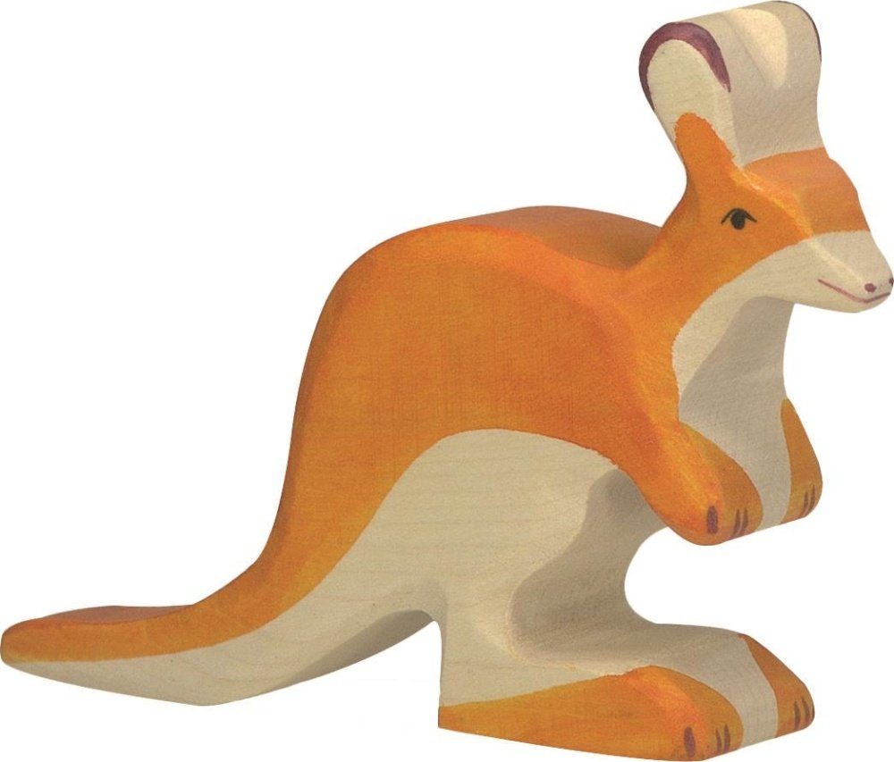 HOLZTIGER klein Holz Holztiger Tierfigur Känguruh - aus