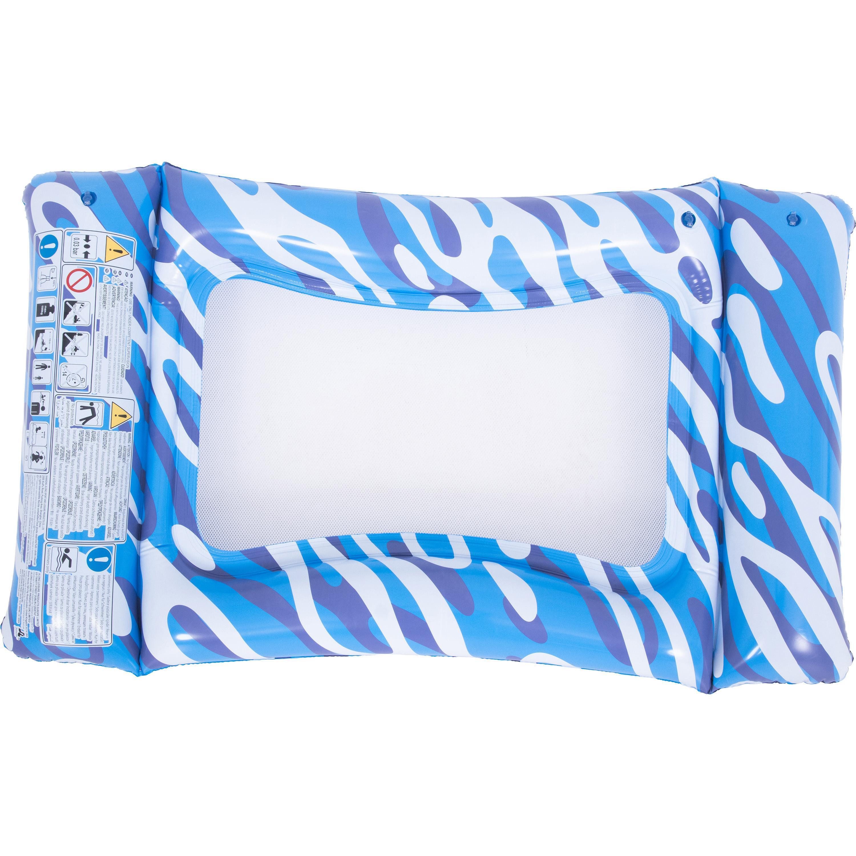 SunClub Badeinsel Poolmatratze Luftmatratze fürs Wasser mit Netzgewebe, (Packung, 1-St), 117x76x15 cm mit 3 Luftkammern