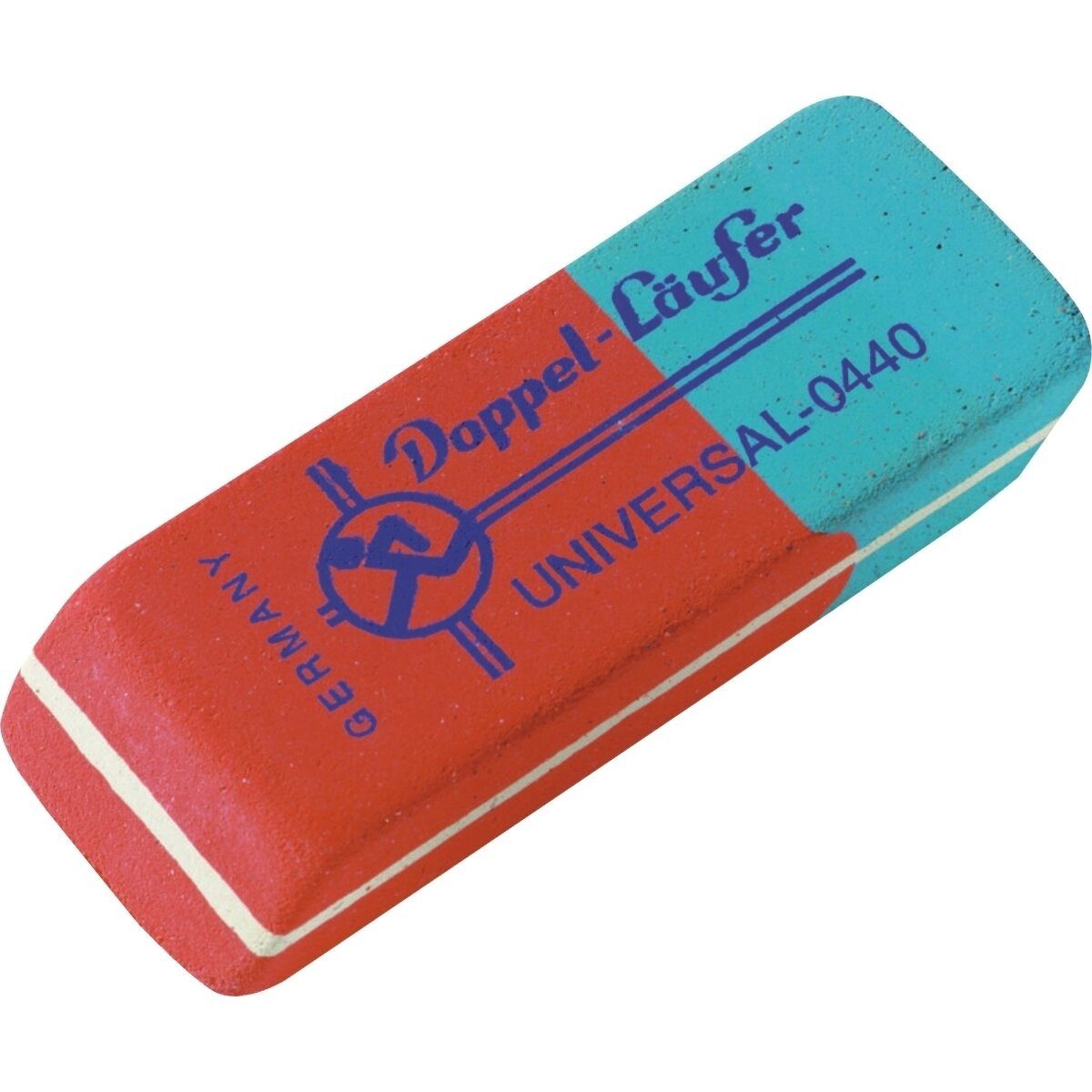 Läufer Radiergummi Radiergummi doppelt 55x19x8mm rot/blau