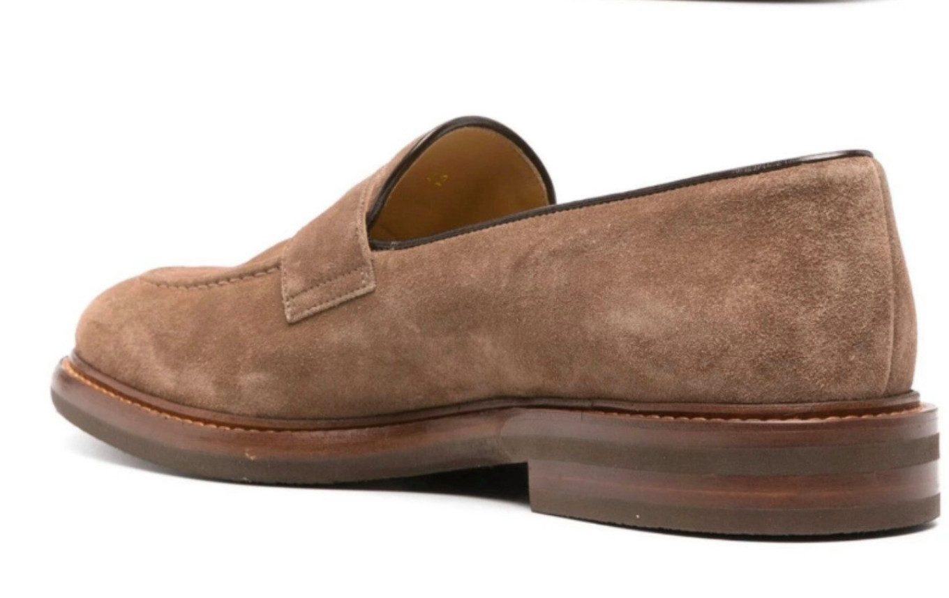 BRUNELLO CUCINELLI Schuhe Wildleder Mocassin Penny Flex Loafers 43 Mokassin exquisite Haptik und Langlebigkeit,Made in italy