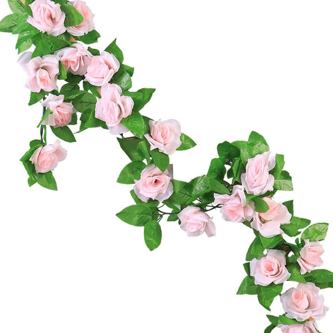 Kunstblumenstrauß 2 x 2.3m Künstlich Blumen Girlande Deko Kunstblumen Hänge günstig online kaufen