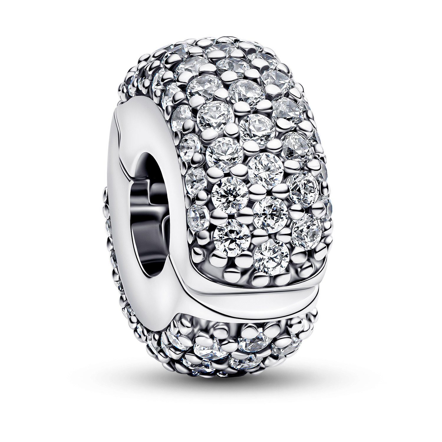 Pandora Charm-Einhänger Clip-Charm Silber Pavé