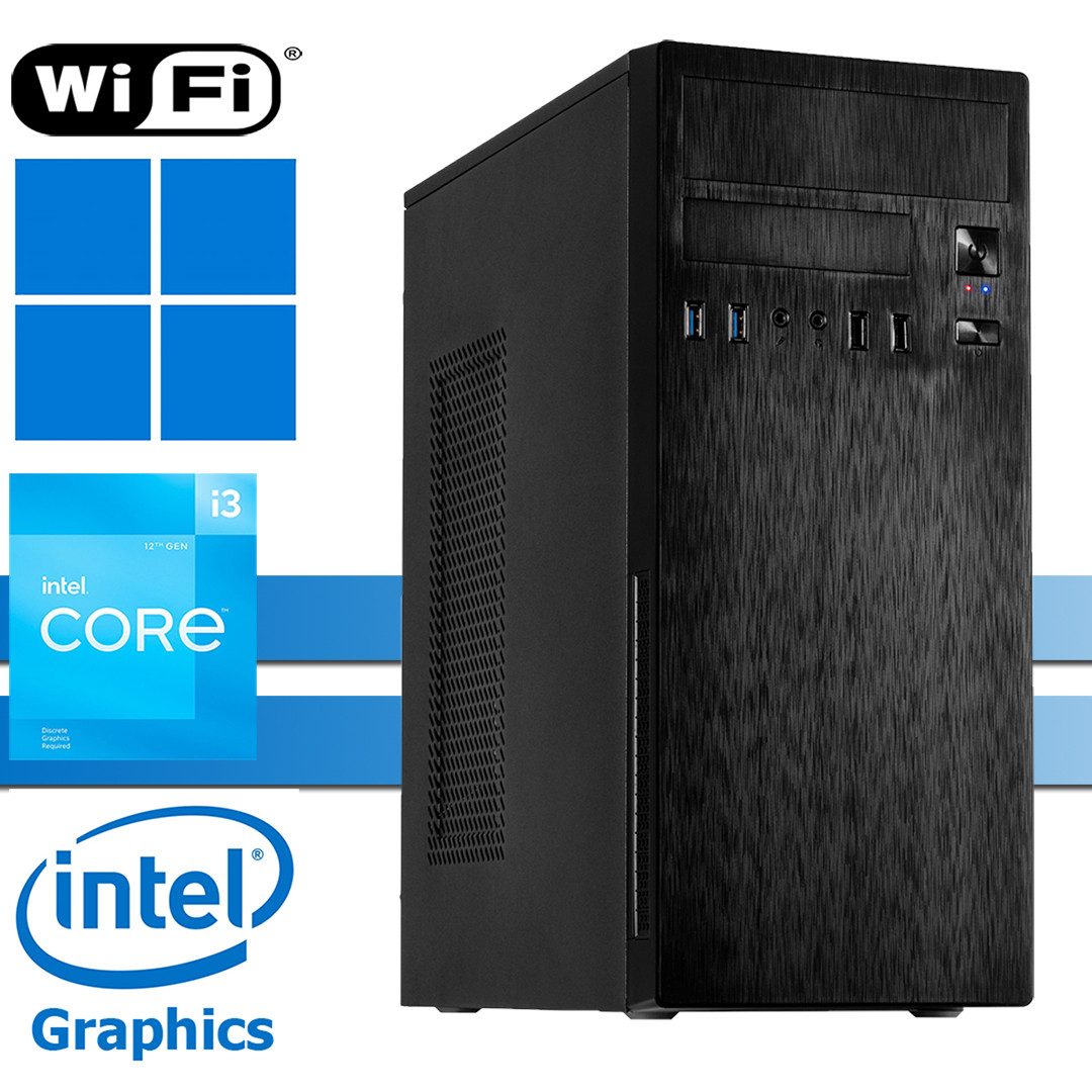 X-HARDWARE X-Power Компьютеры и фото 12100, 16GB RAM, 256GB NVMe SSD + bis zu 4TB HDD Business-PC (Intel Core i3 12100, Intel UHD Graphics 730 (iGPU), 16 GB RAM, 0 GB HDD, 256 GB SSD, Luftkühlung, Windows 11 Professional)