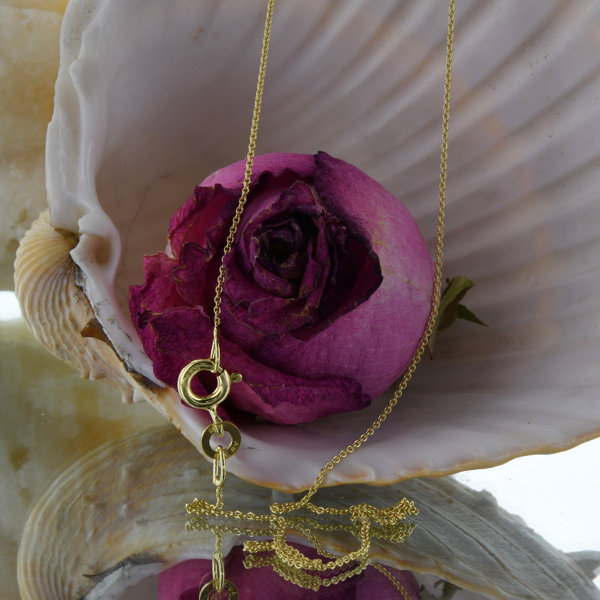 HOPLO Goldkette Ankerkette rund Halskette Breite 0,8 mm - 333 - 8 Karat Gol günstig online kaufen