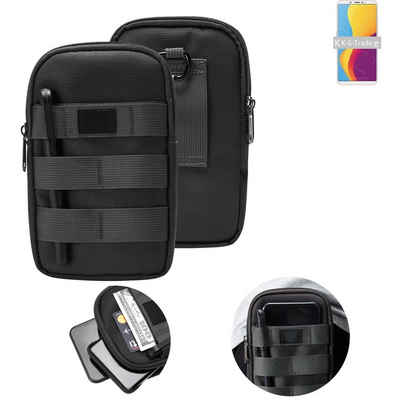 K-S-Trade Handyhülle für Huawei Y6s, Holster Gürtel Tasche Handy Tasche Schutz Hülle dunkel-grau viele