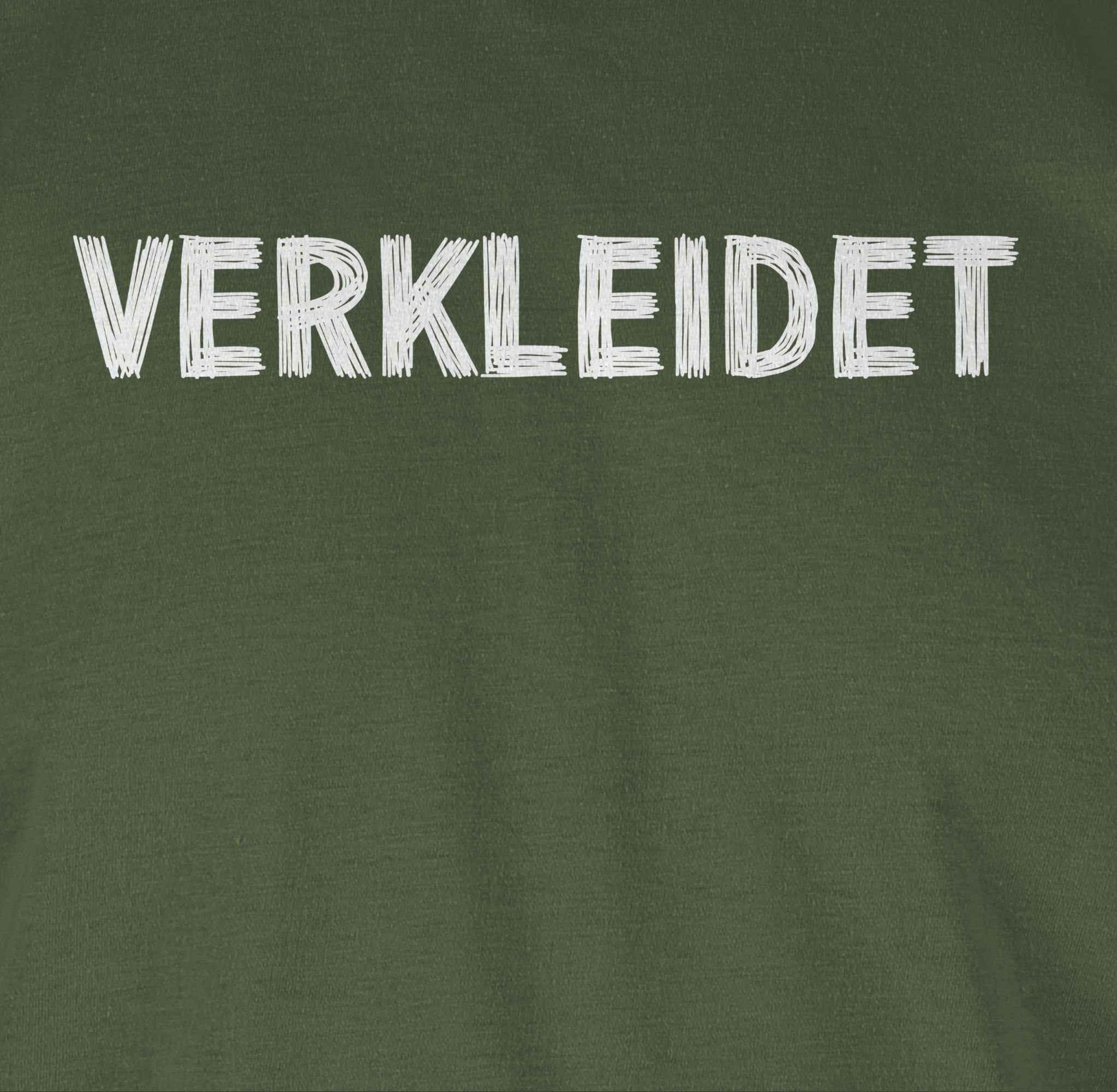 Shirtracer T-Shirt Aufdruck Verkleidet Halloween Kostüm Verkleidet Karneval Verkleidung Karneval & Fasching