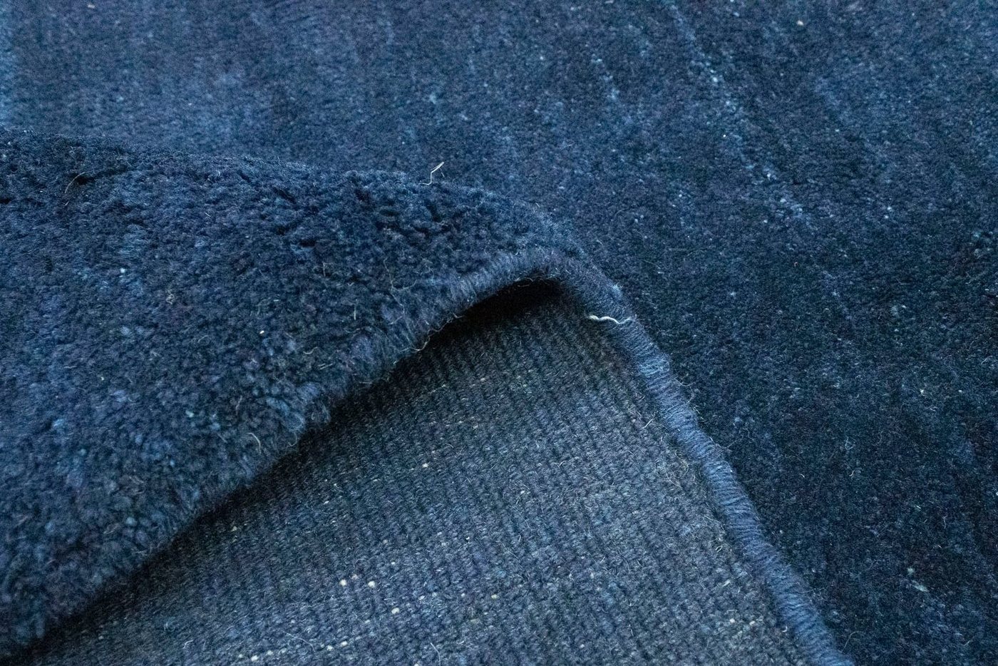 Wollteppich »Gabbeh Teppich handgeknüpft dunkelblau«, morgenland, rechteckig, Höhe 18 mm, handgeknüpft-kaufen
