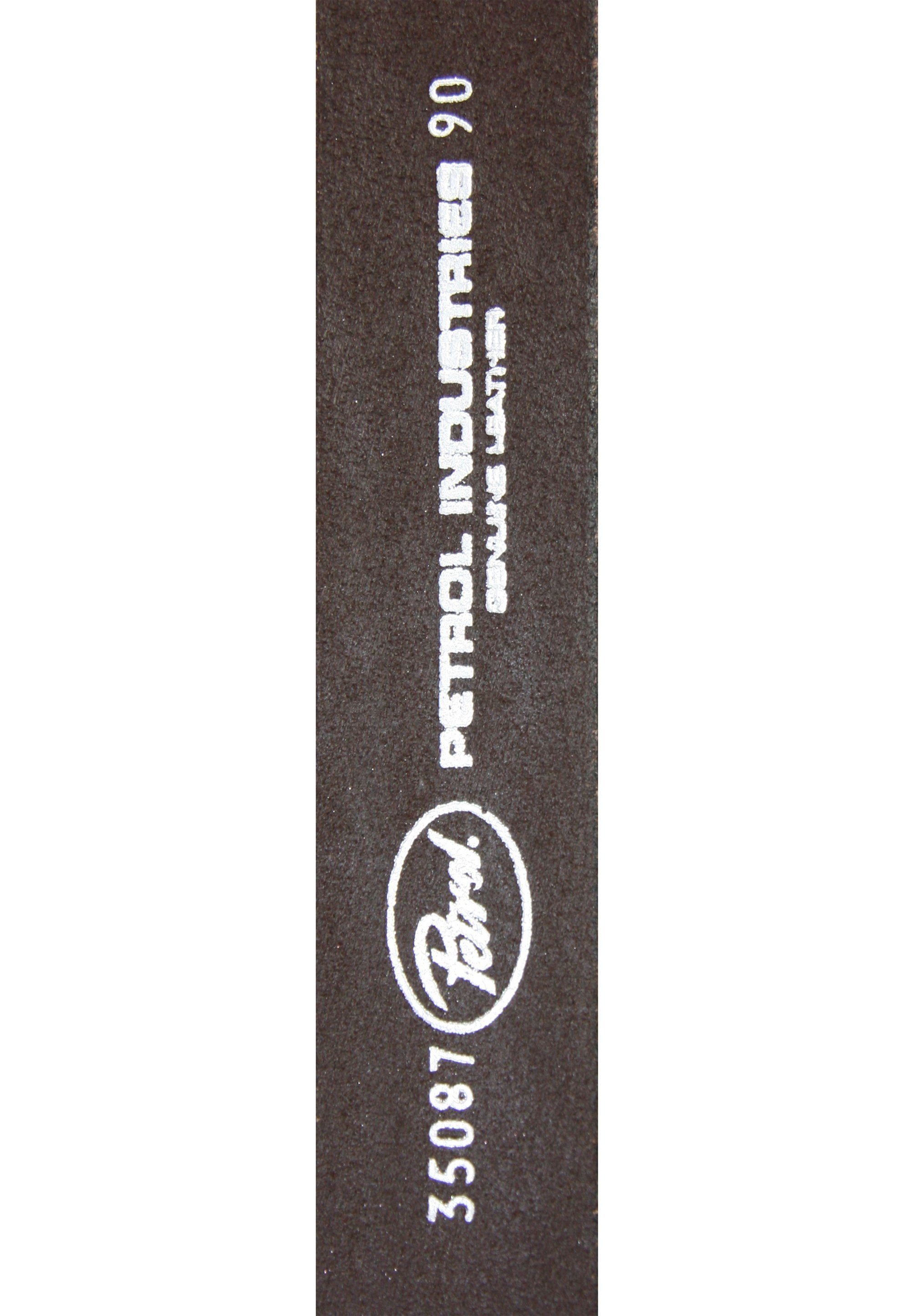Petrol Industries Ledergürtel Schließe mit schwarzer braun