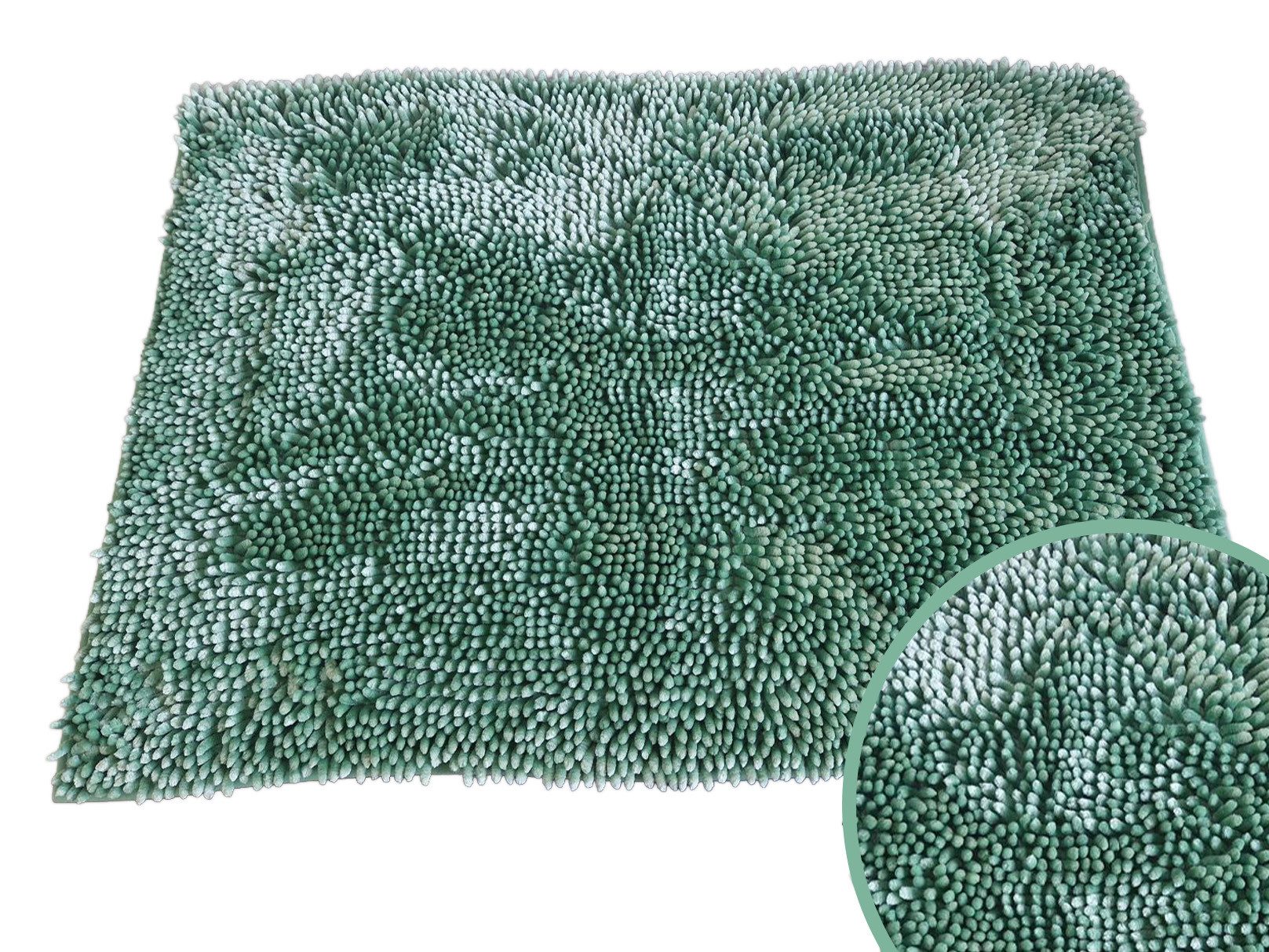 LindenBerg Badematte Chenille, weich, Polyester, 60 x 90 cm, maschinenwaschbar, rutschhemmend beschichtet