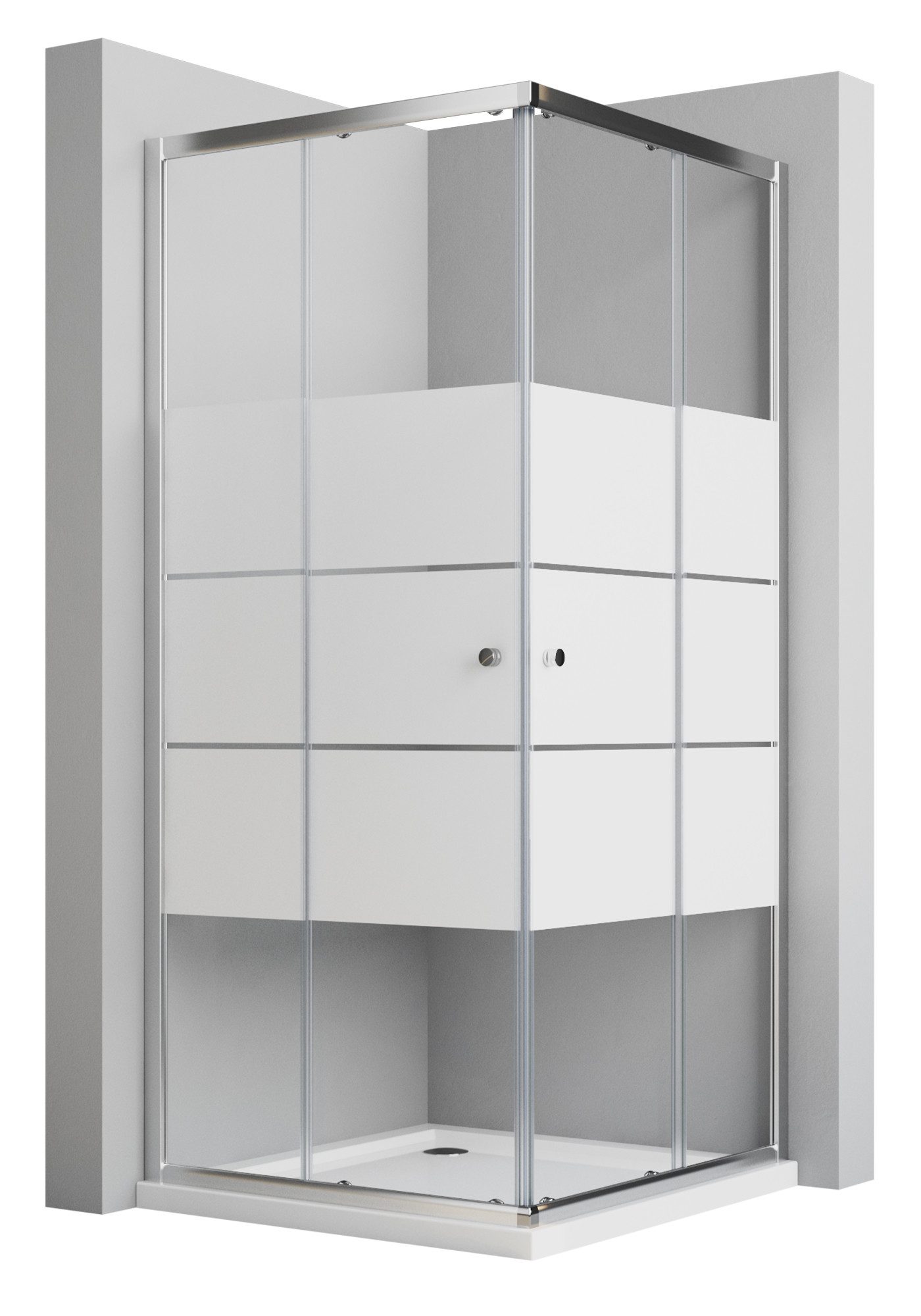 Boromal Eckdusche Duschkabine 75x90 90x75 Schiebetür günstig online kaufen