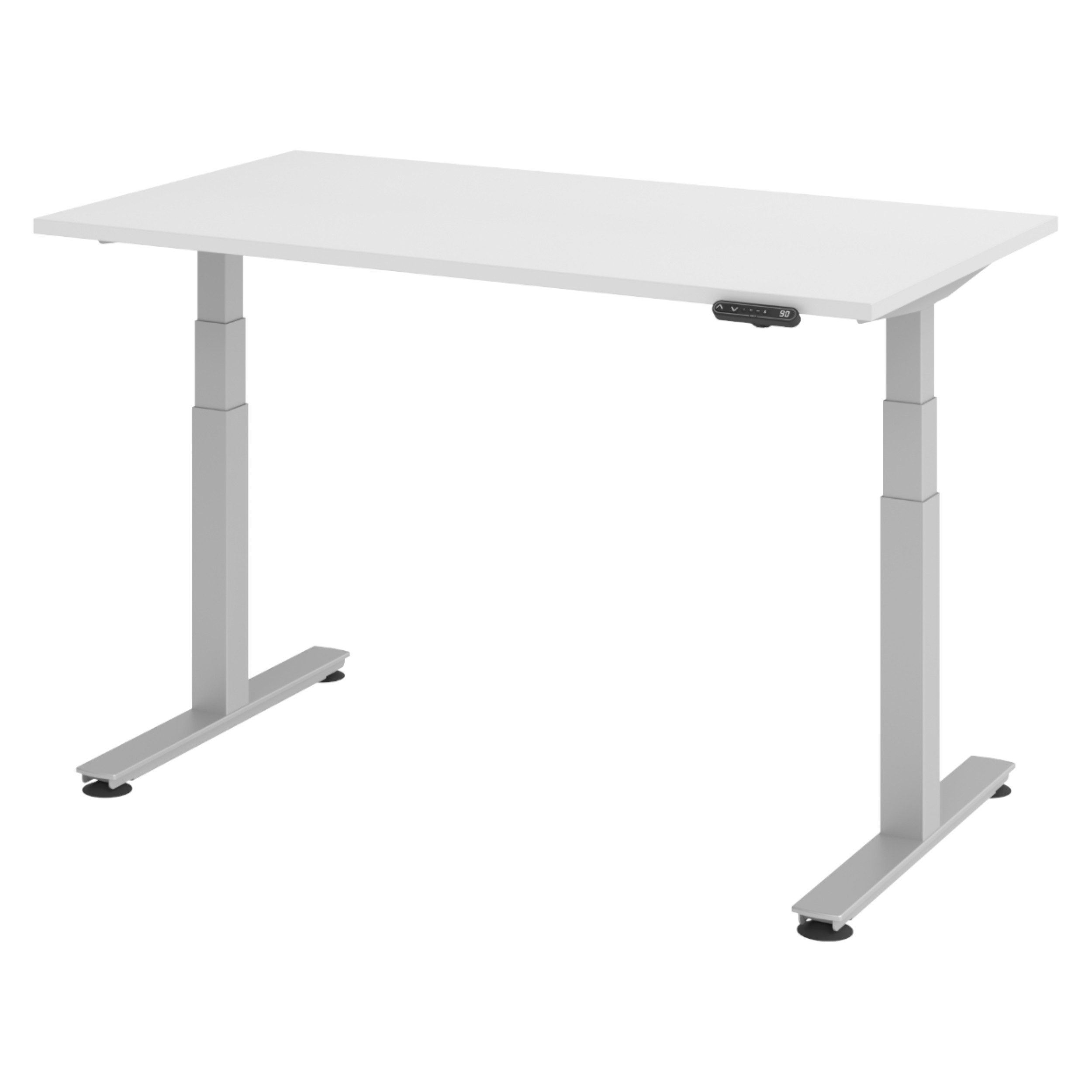 bümö Schreibtisch bümö XDSM Serie, Rechteck: 140 x 80 cm - Dekor: Weiß