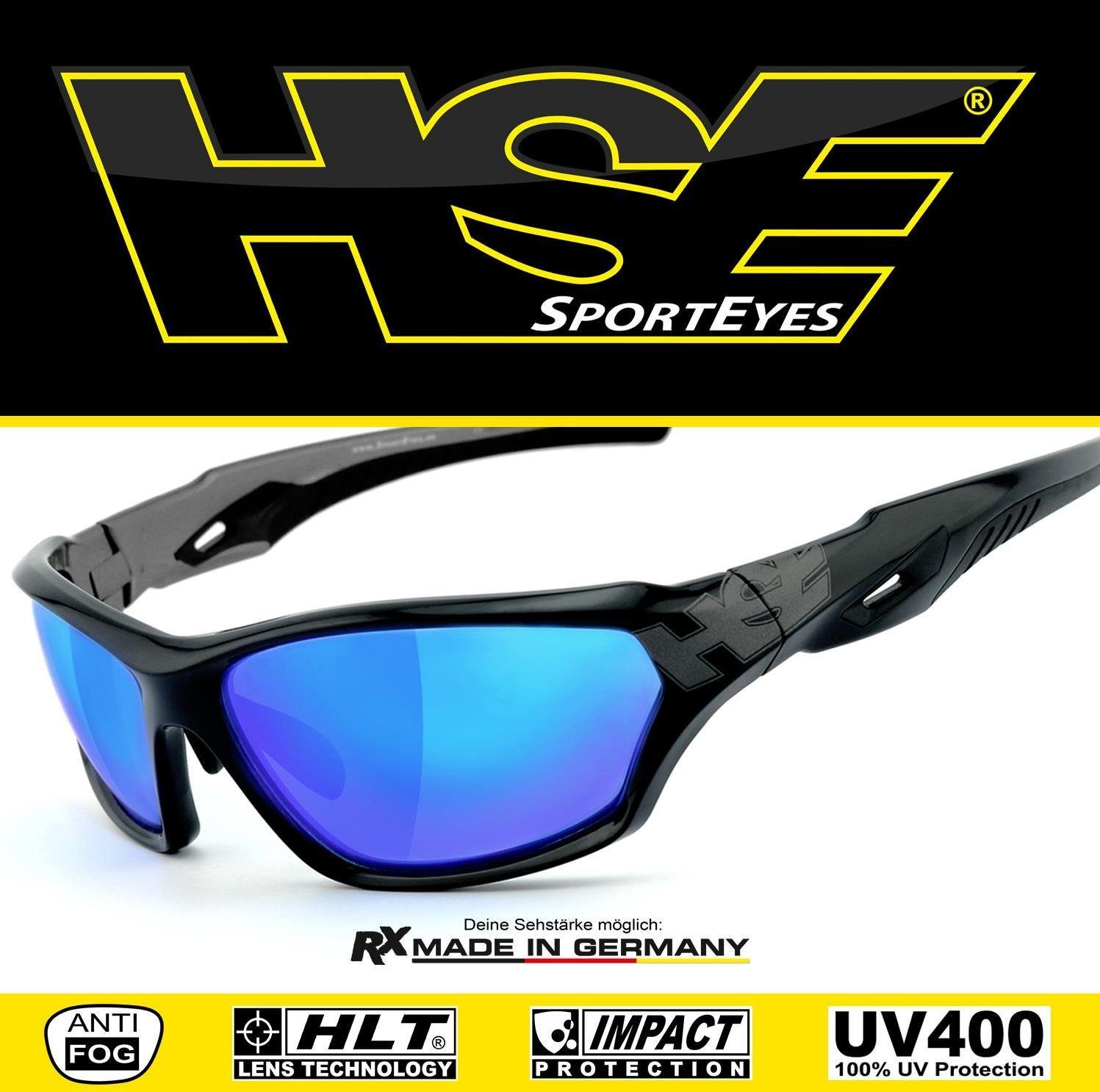 HSE - SportEyes Sportbrille 2093bs, Steinschlagbeständig durch Kunststoff-Sicherheitsglas