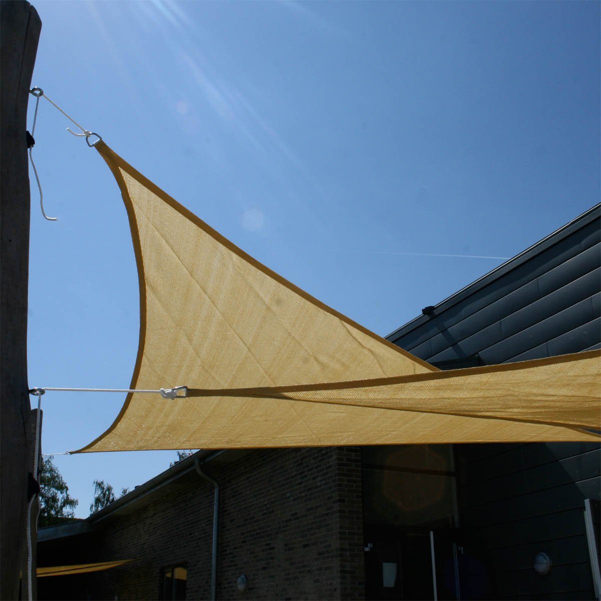 Vorhang Beige-Gelb Sonnenschutz Sonnensegel Goods+Gadgets