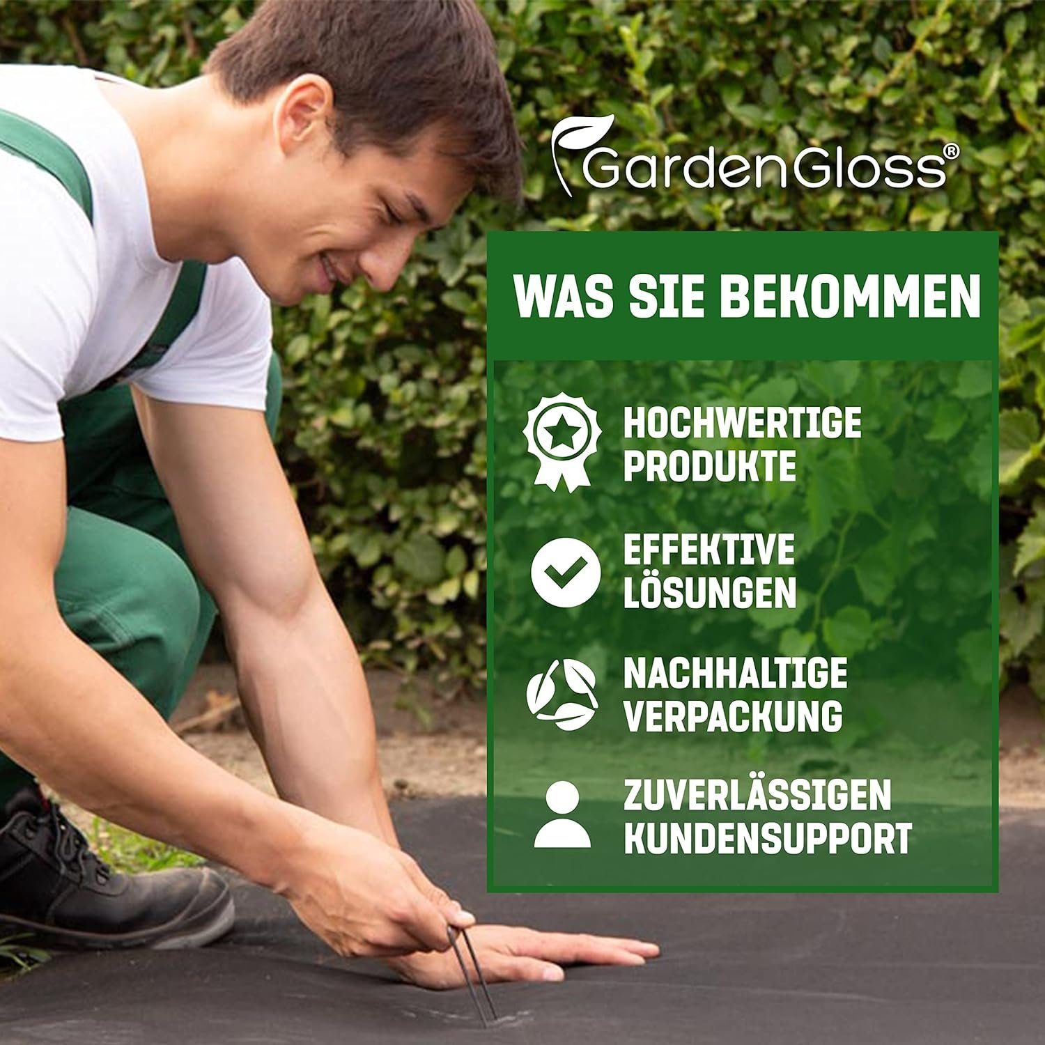 GardenGloss Bodenanker Erdanker aus Stahl Ø2.7mm - 150mm x 25mm zur Befestigung, (25-St), Spitze Enden – Bild 4 von 5