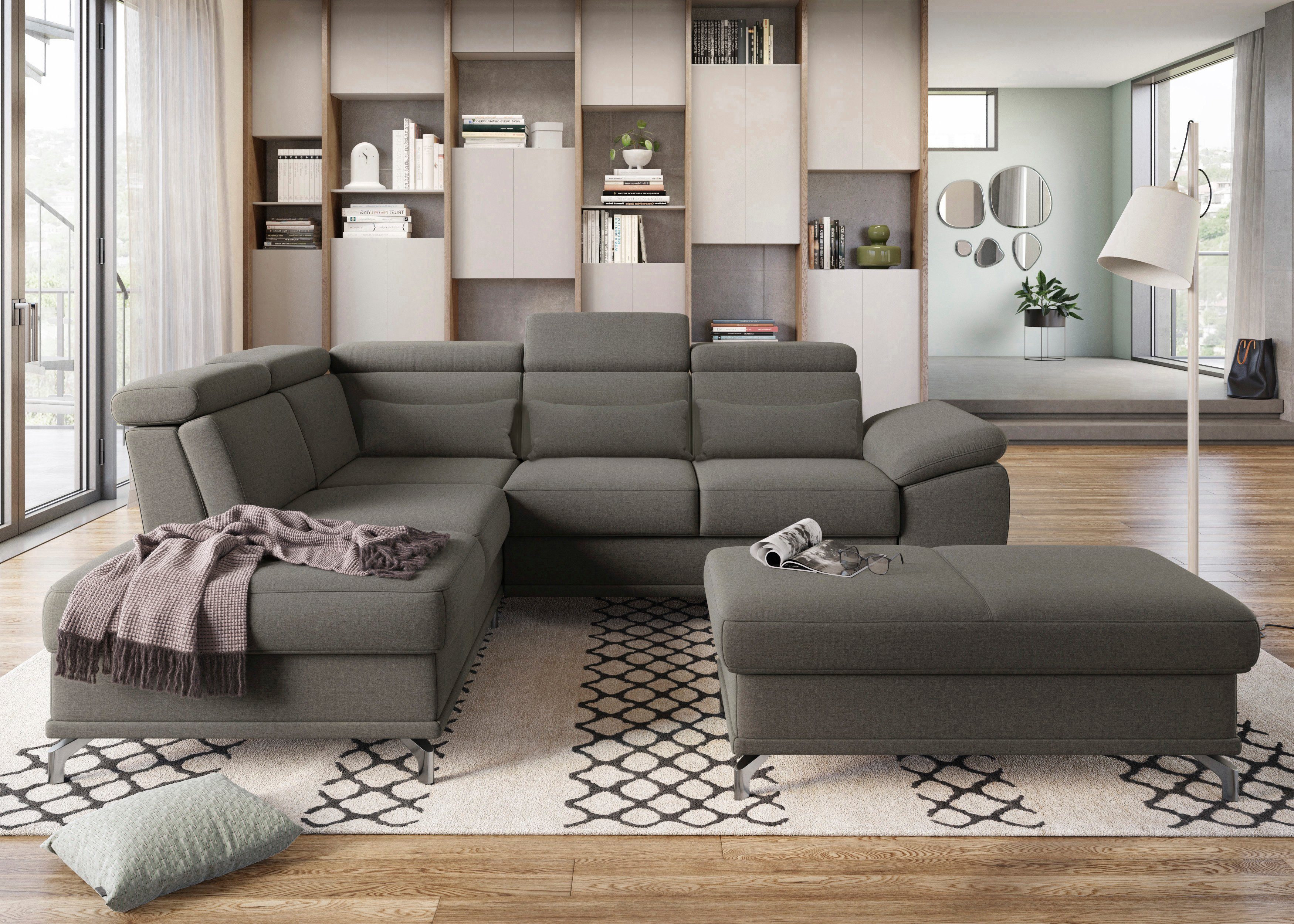 sit&more Ecksofa Cabrio L-Form, mit Sitztiefenverstellung, günstig online kaufen