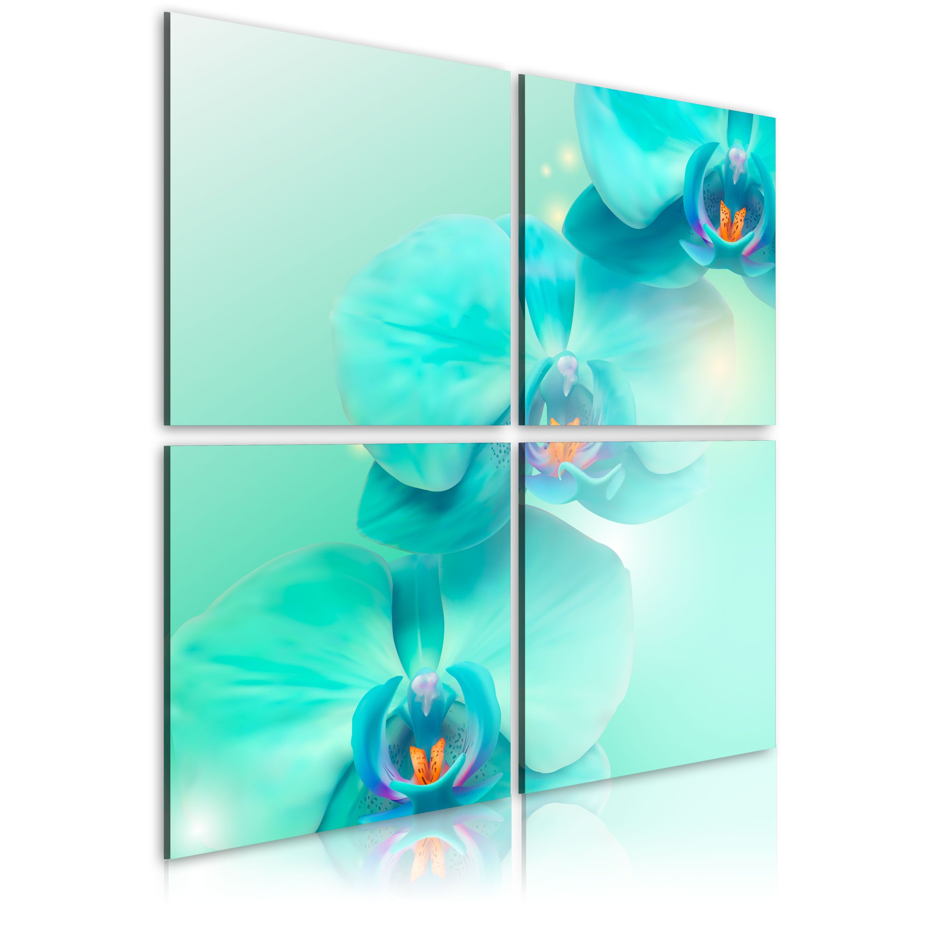 Artgeist Wandbild Azurblaue Orchideen