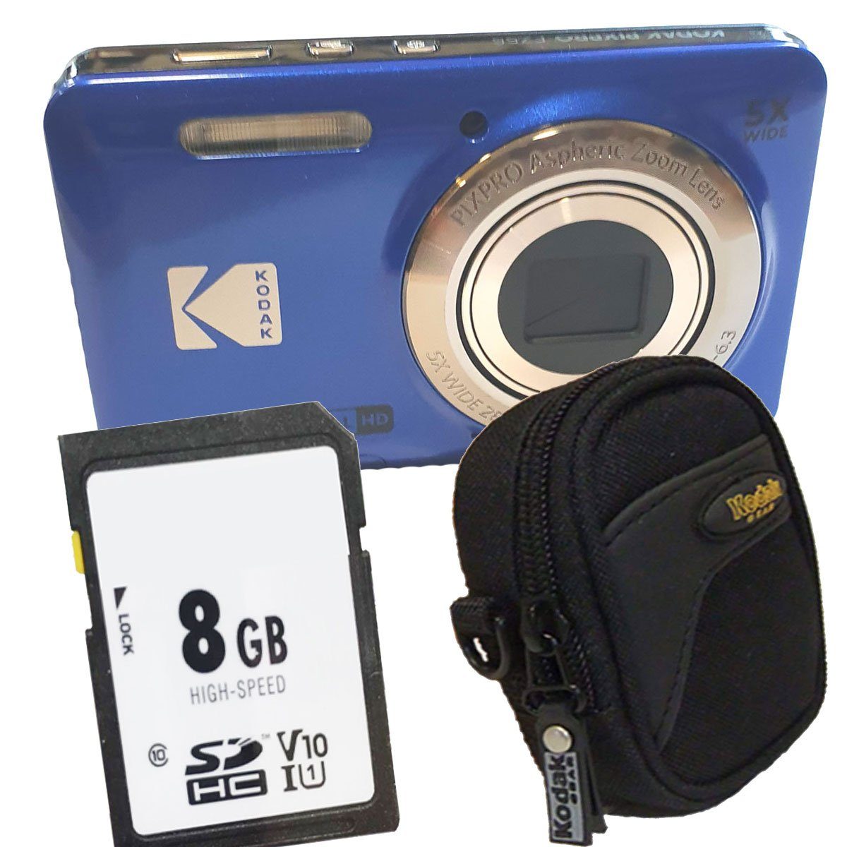 Kodak FZ55 blau Digitalkamera Set Angebot Kompaktkamera