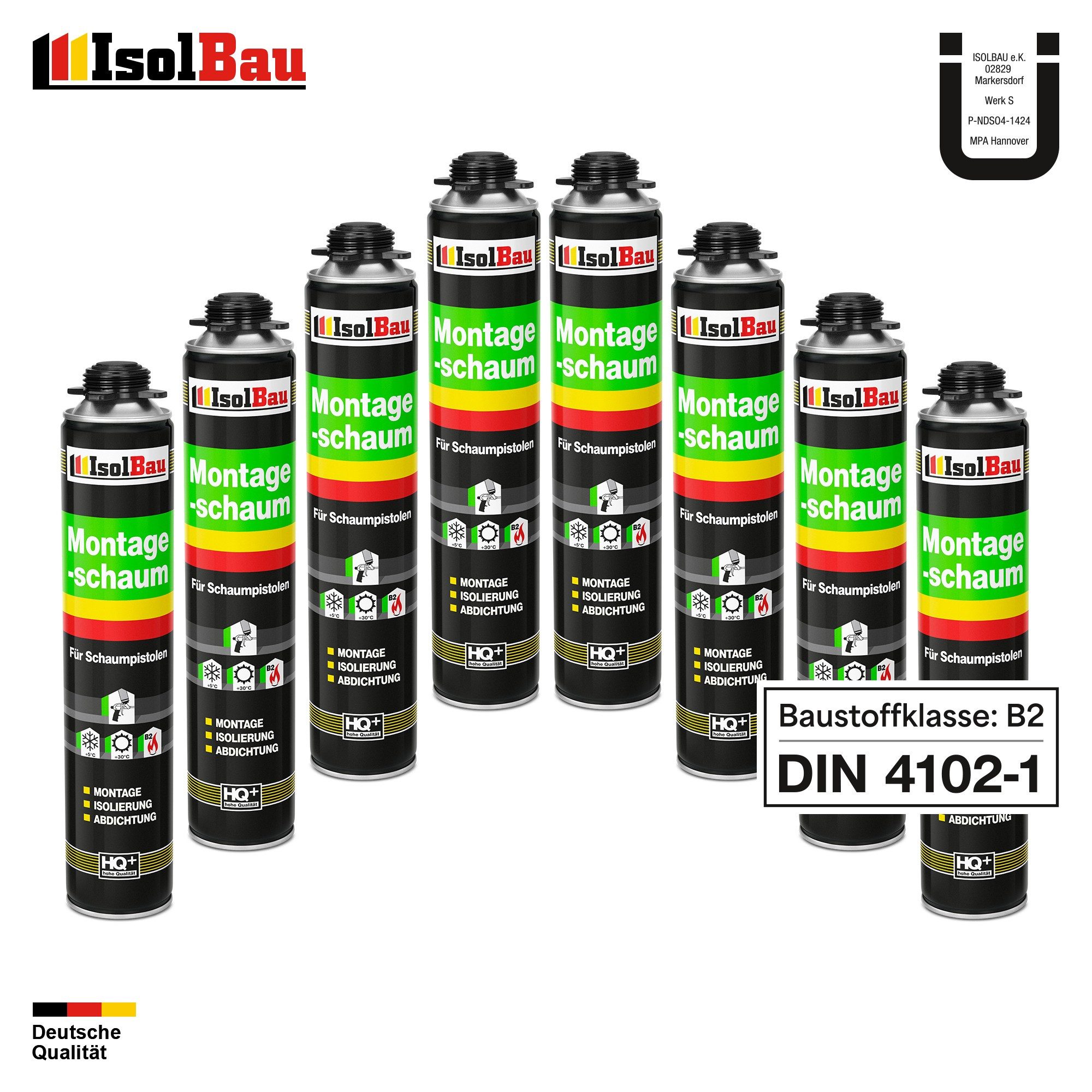 None Fenster Pistolenschaum 8 x 750 ml PU-Schaum 1K Montageschaum Zargensch günstig online kaufen