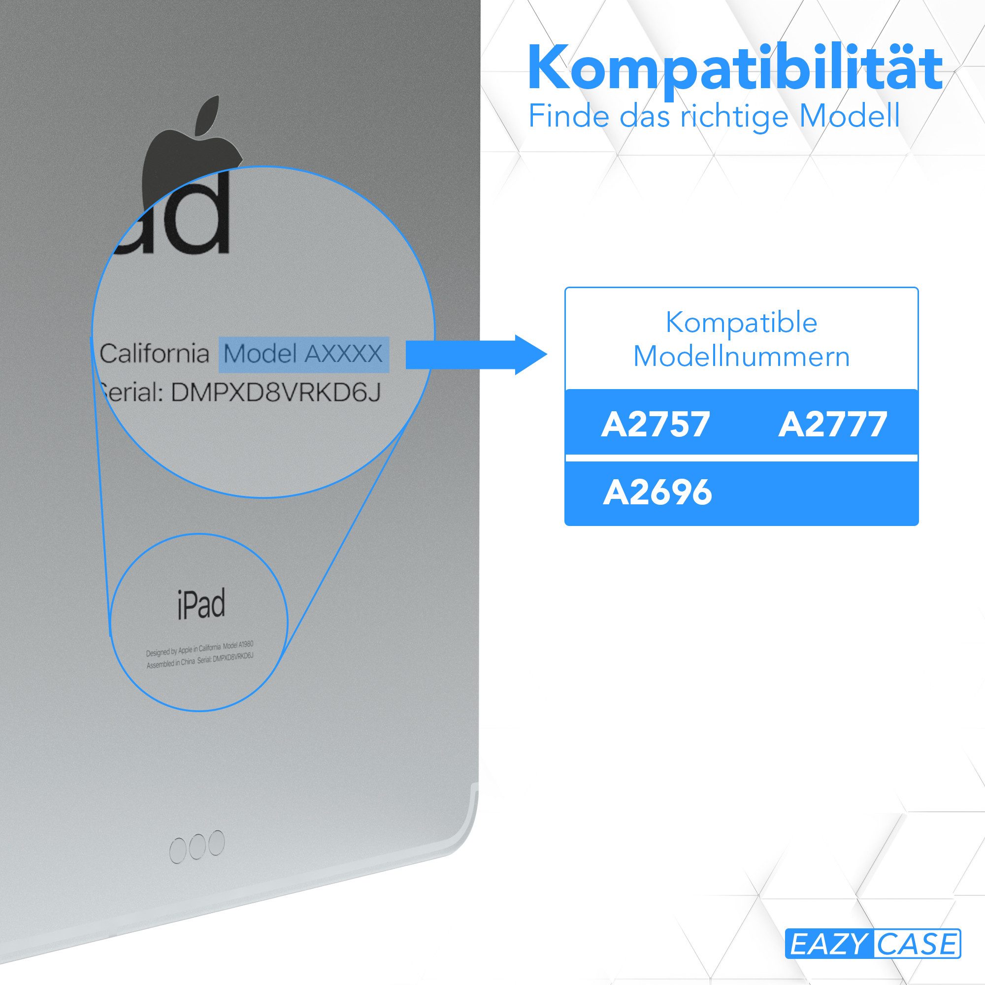 EAZY CASE Tablet-Hülle Penholder Smartcase für Apple iPad 10. Gen. (2022) 10,9 Zoll, Hülle Schutzhülle mit Sleep Wake Up Funktion Etui zum Klappen Schwarz