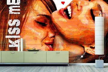 WandbilderXXL Fototapete Kiss Me, glatt, Retro, Vliestapete, hochwertiger Digitaldruck, in verschiedenen Größen