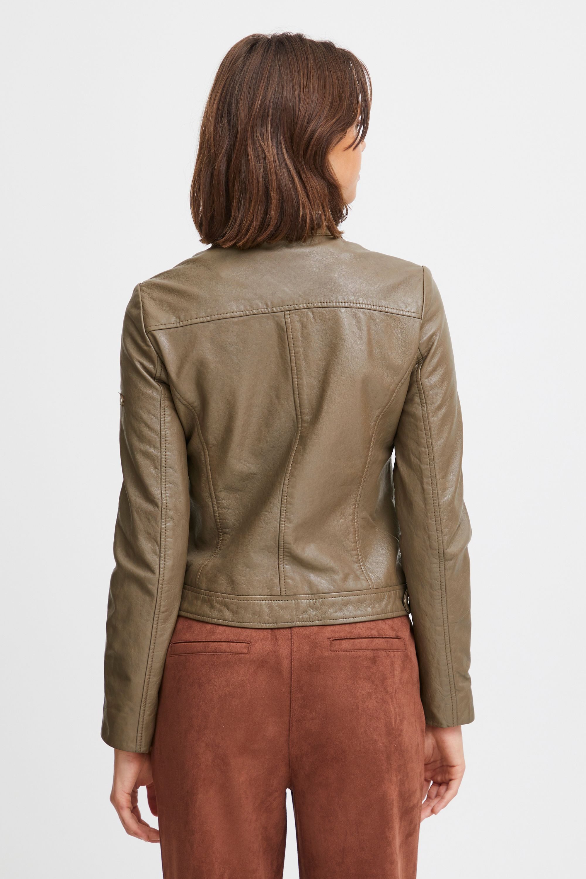 OXMO Lederjacke OXDenise Modische Echtlederjacke