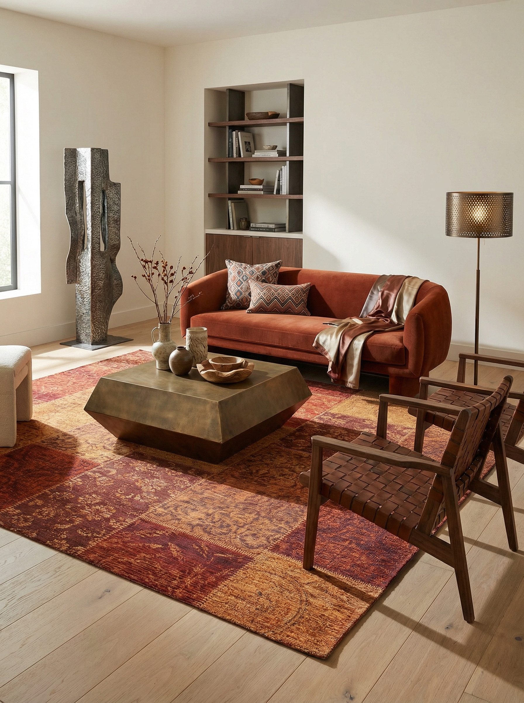 KADIMA DESIGN Teppich Eleganter Vintage-Jacquardteppich COQUET OPAL - Stilvolle Eleganz, Rechteckig, Höhe: 2 mm, Poldichte: 1400 g/qm,Pflegeleicht,Küchenteppich,Kurzflor