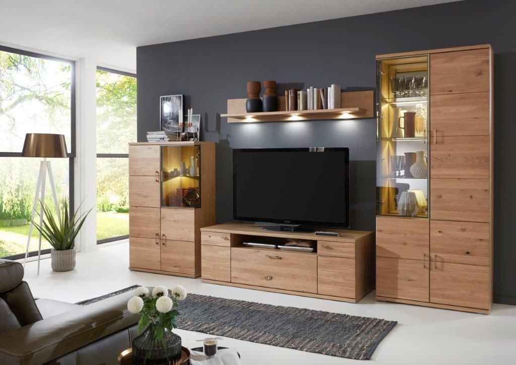 HARPER Wohnwand Wohnwand HARPER ISTRIA BHT 364x212x56 cm braun Anbauwand