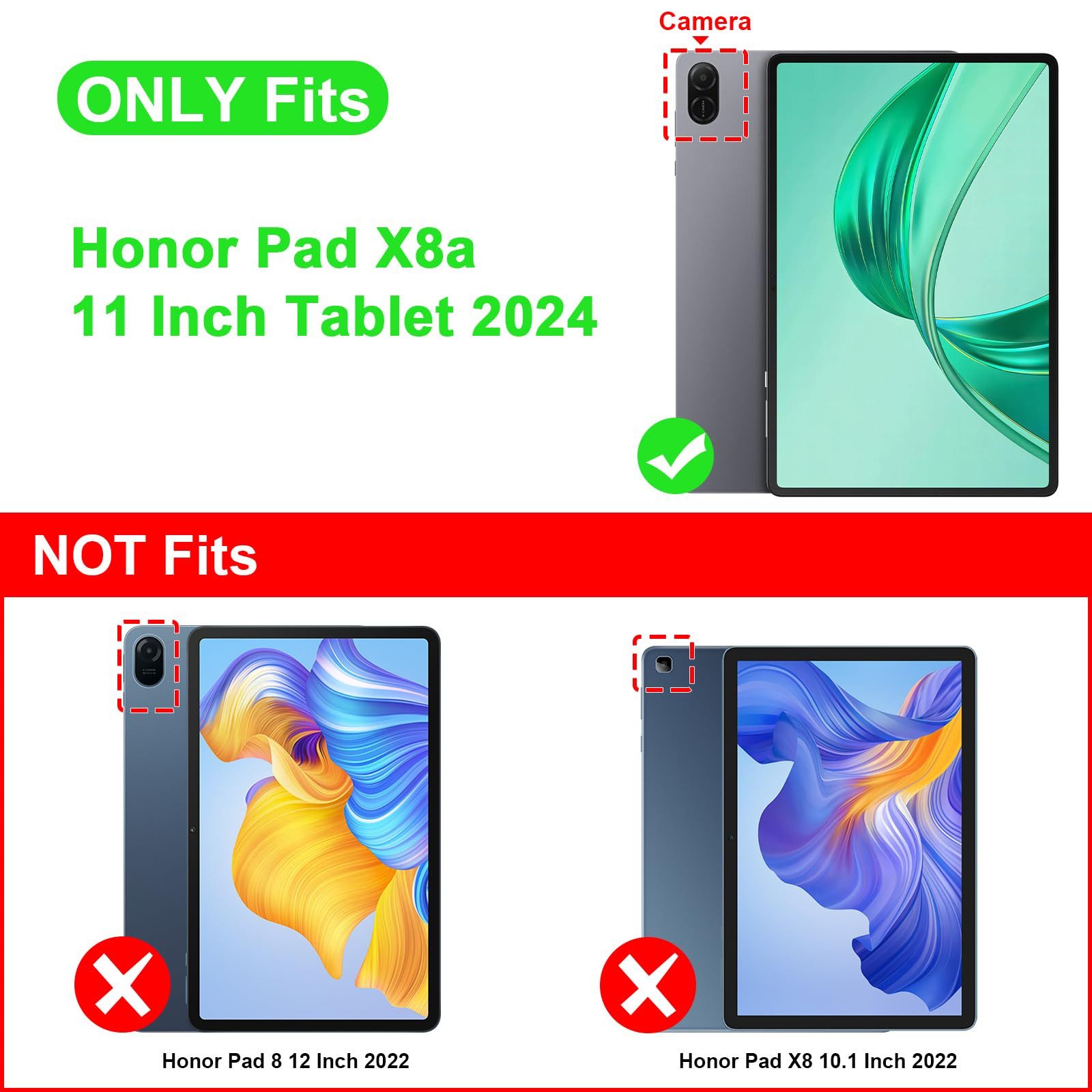Fintie Tablet-Hülle für Honor Pad X8a 11 Zoll - Ultra Dünn Superleicht Flip Schutzhülle, mit Standfunktion für Honor Pad X8A 11 Zoll Tablet 2024