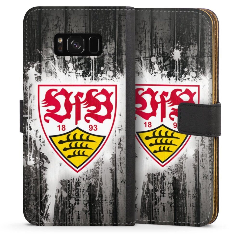 DeinDesign Handyhülle VfB Stuttgart Offizielles Lizenzprodukt Bundesliga, Samsung Galaxy S8 Plus Hülle Flip Case Klapphülle Handytasche Leder