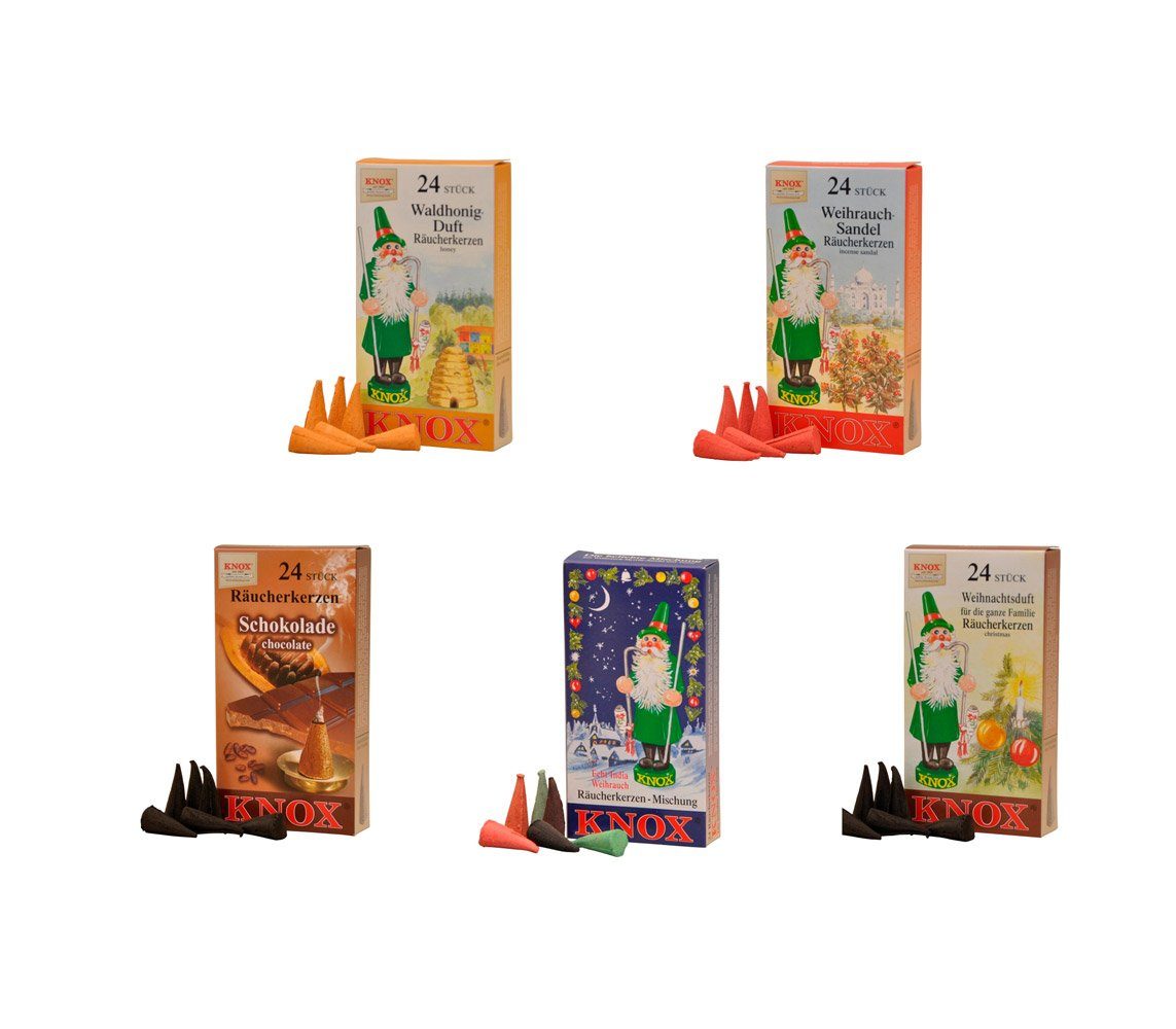 KNOX Duftkerze 5er Set Sandel/Waldhonig/Schokolade/Weihnachtsmischung/Weihn günstig online kaufen