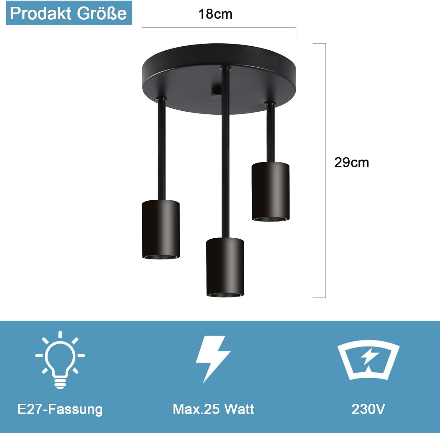ZMH LED Deckenleuchte 3/6 Flammig Deckenstrahler günstig online kaufen