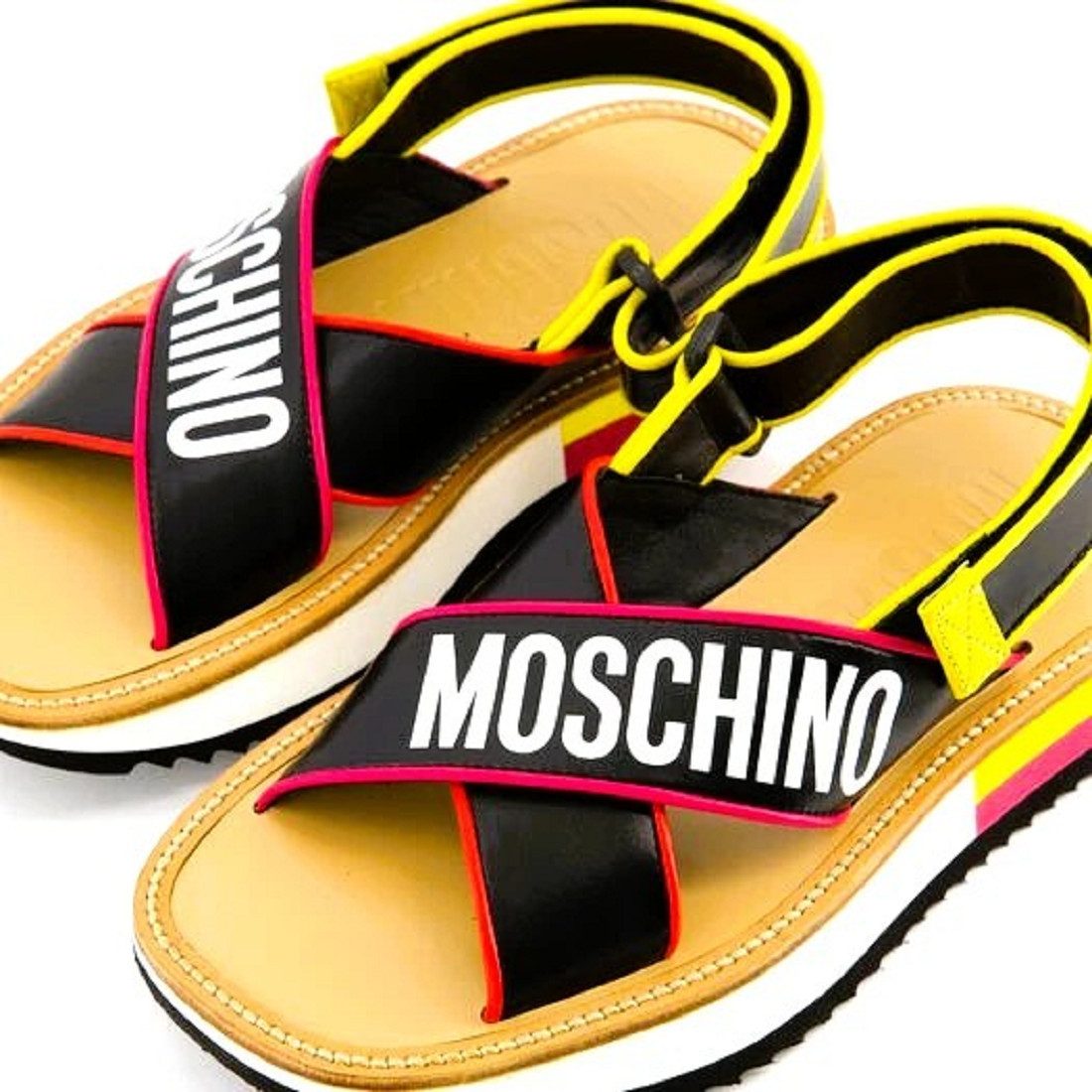 Moschino MOSCHINO SANDAL LOD. RO MZ9/35 VITTELO MULTICOLOURS SANDALEN Sandale Klettverschluss