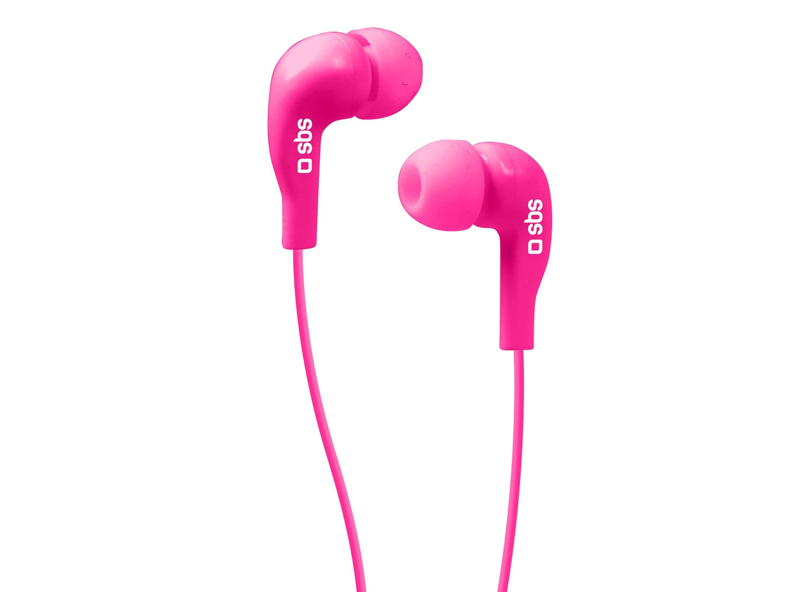 sbs »SBS InEar Kopfhörer mit Kabel, 3,5mm Klinkenstecker, Anruffunktion pink« InEar