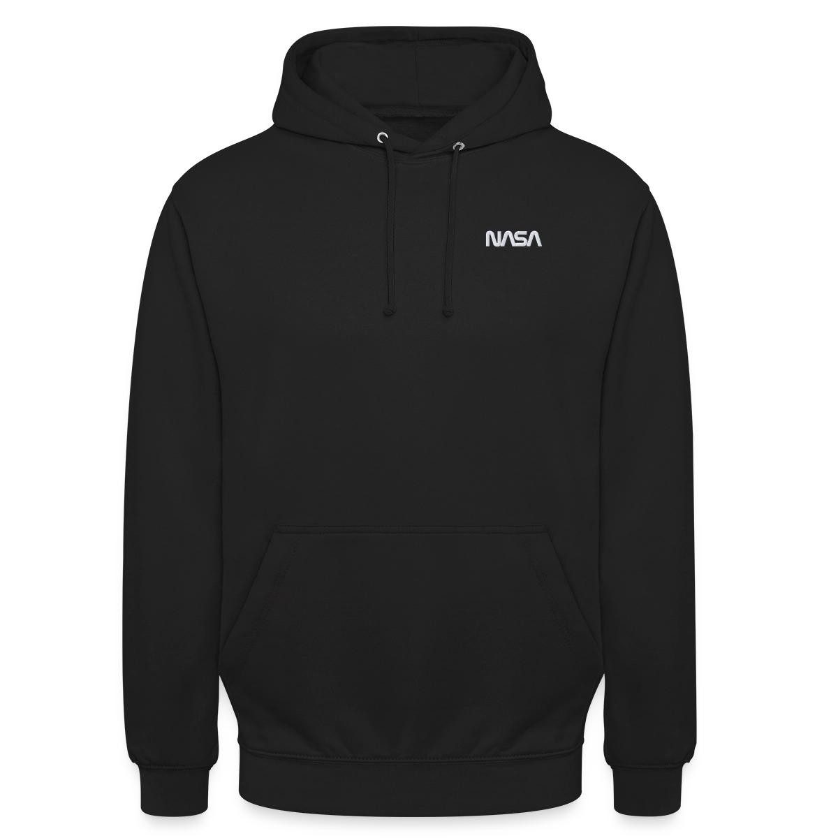 Hoodie Nasa Logo Klein Weiß Stick Unisex Hoodie