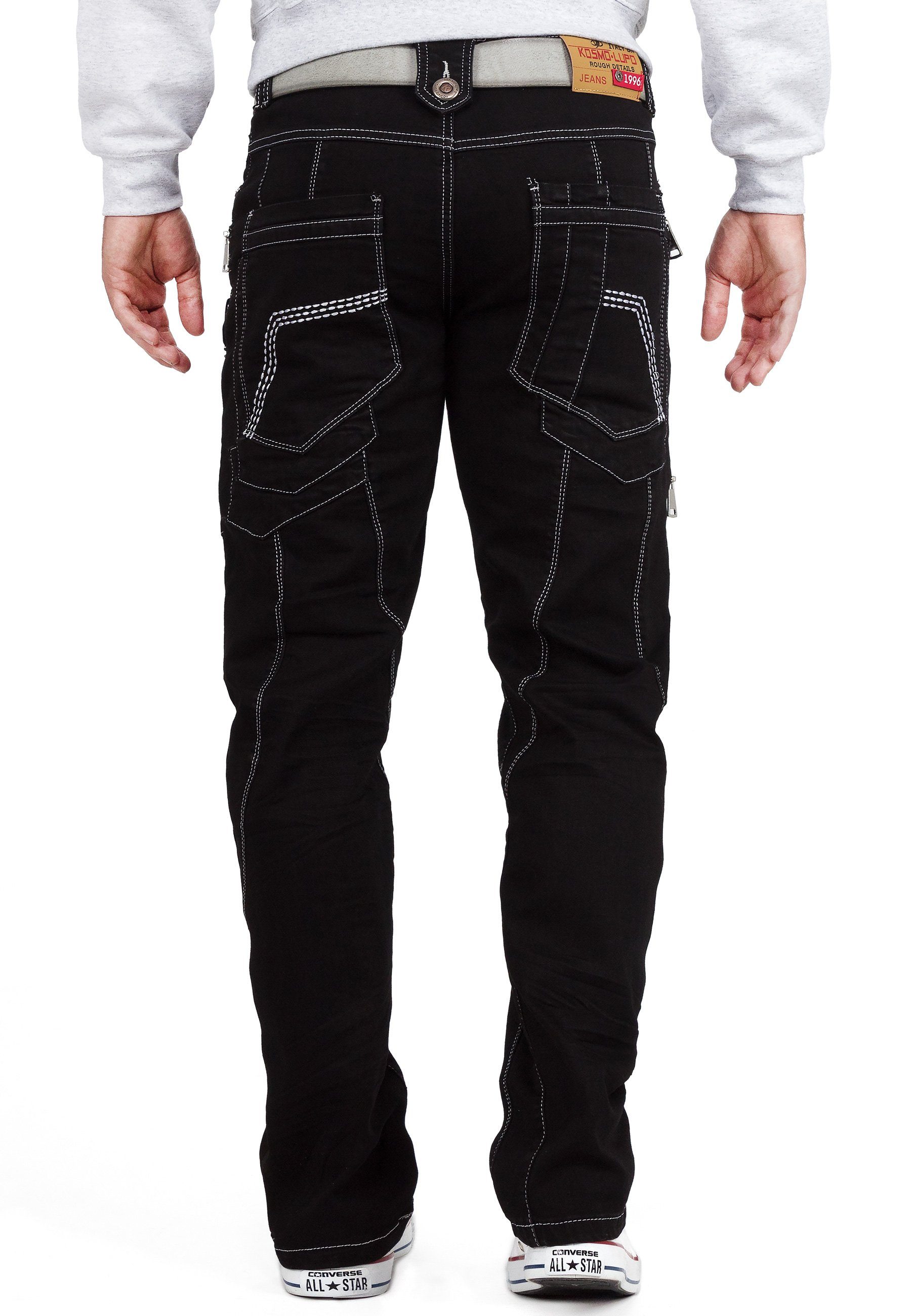 Kosmo Lupo 5-Pocket-Jeans Auffällige Herren Hose günstig online kaufen