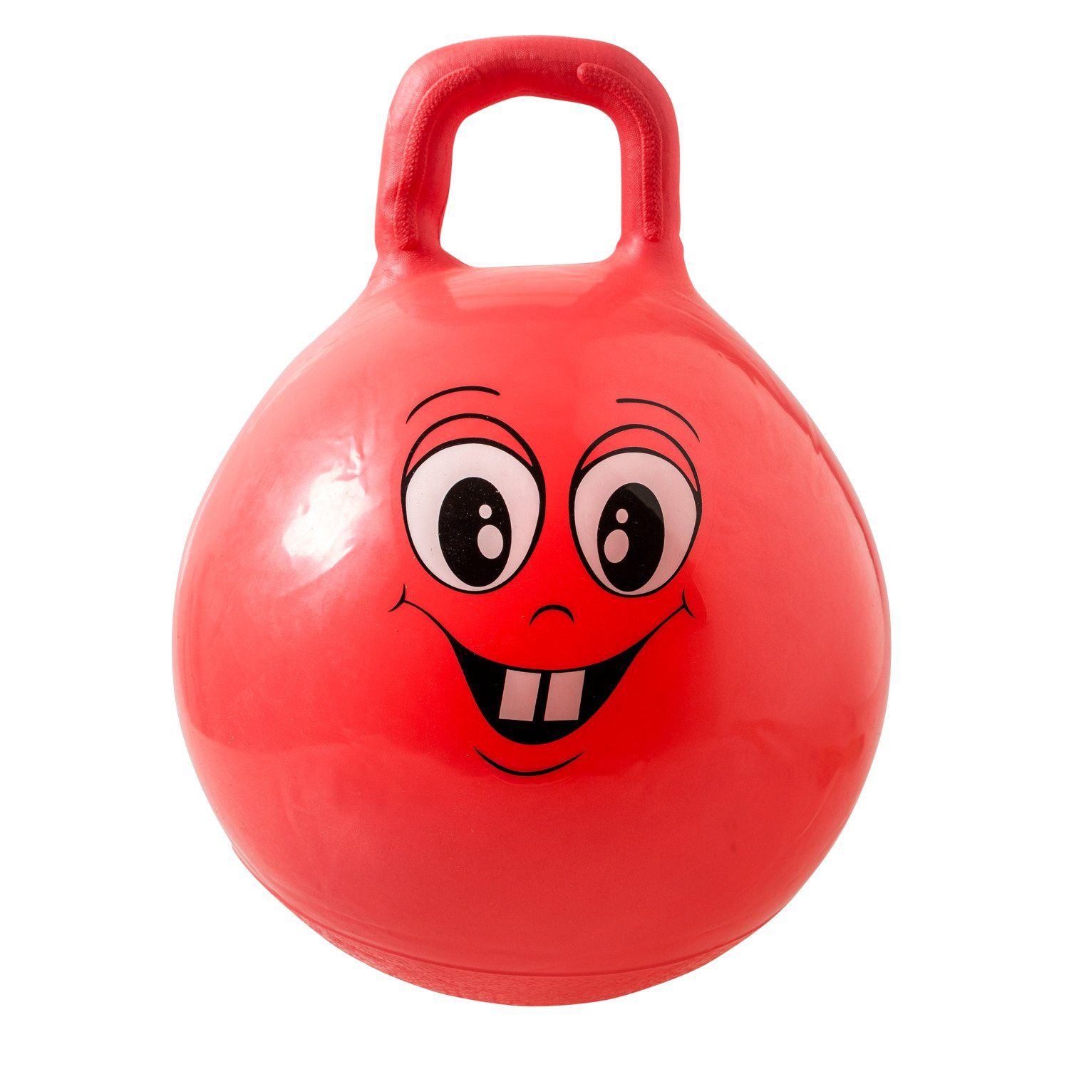 Idena Hüpfball Idena 40093 - Sprungball Happy Face in rot, Durchmesser ca. 45 - 50