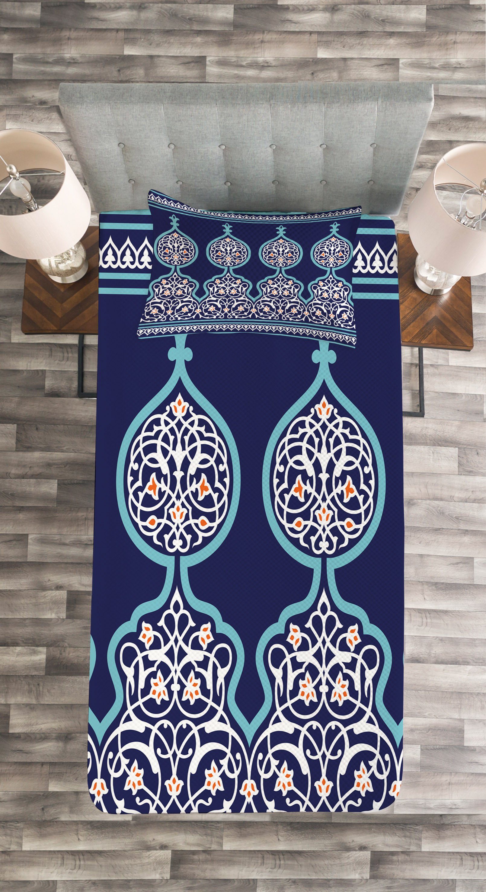Set mit Abakuhaus, Oriental Waschbar, Kissenbezügen Entwurf marokkanisch Mystic Tagesdecke