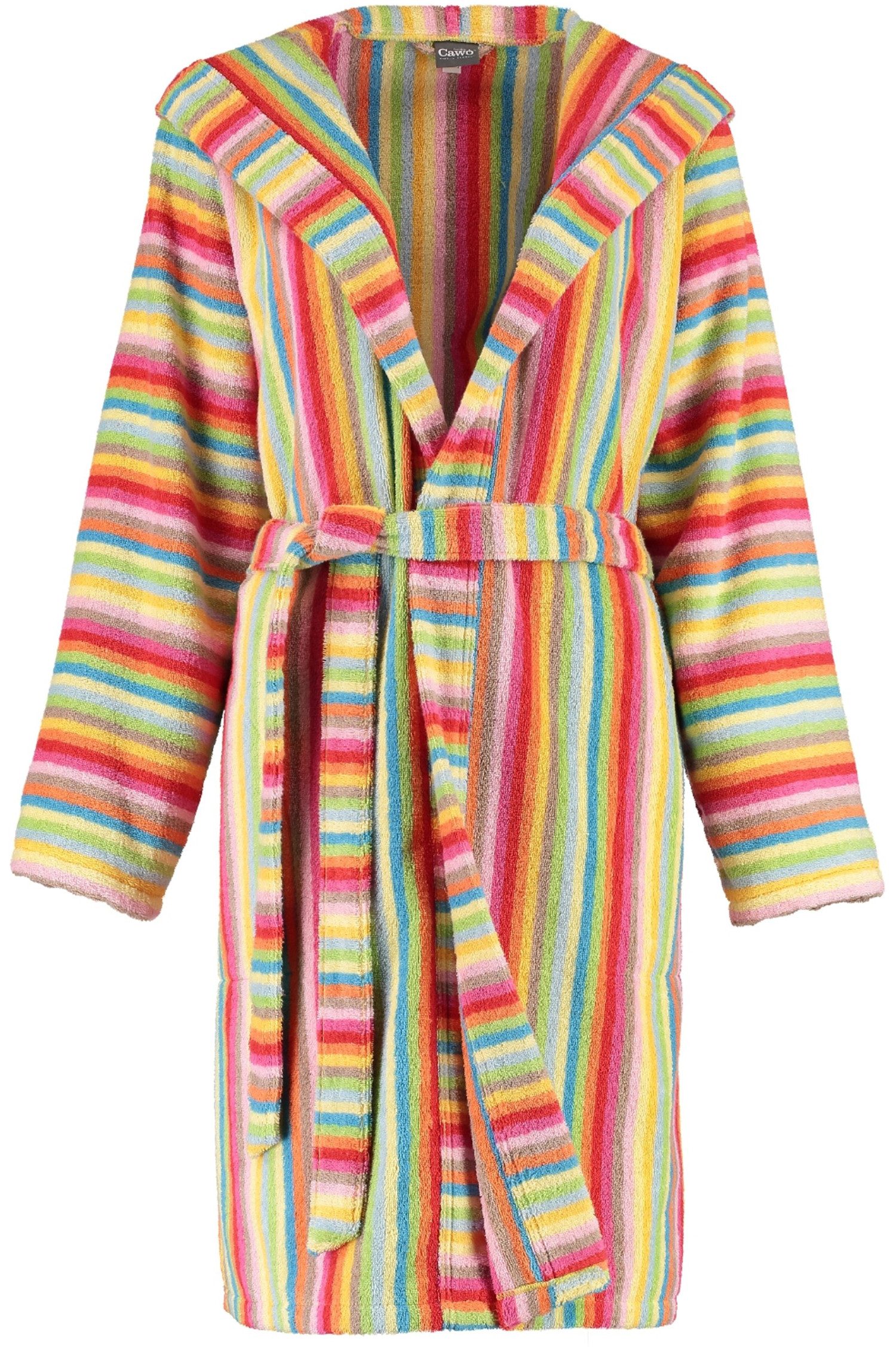 Cawö - Damen Bademantel Life Style - Kurzmantel mit Kapuze 7082 - Farbe: mu günstig online kaufen