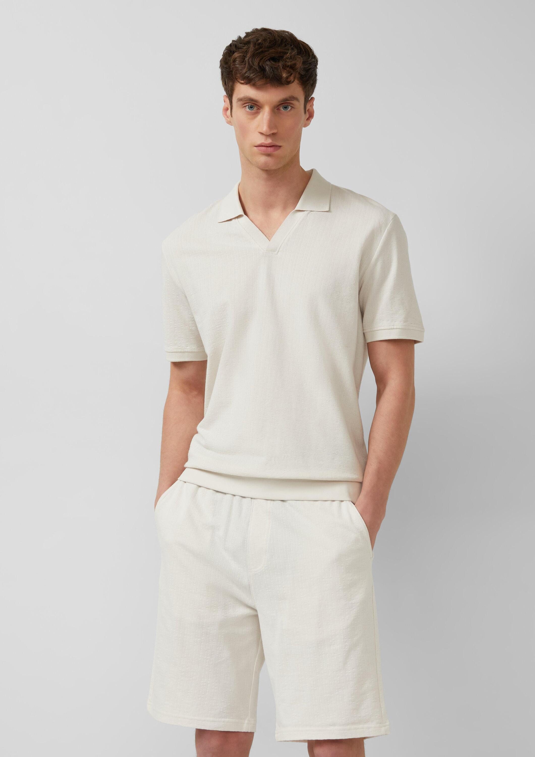 s.Oliver Kurzarmshirt Polo-Shirt Polo-Shirt aus strukturiertem Baumwolljers günstig online kaufen