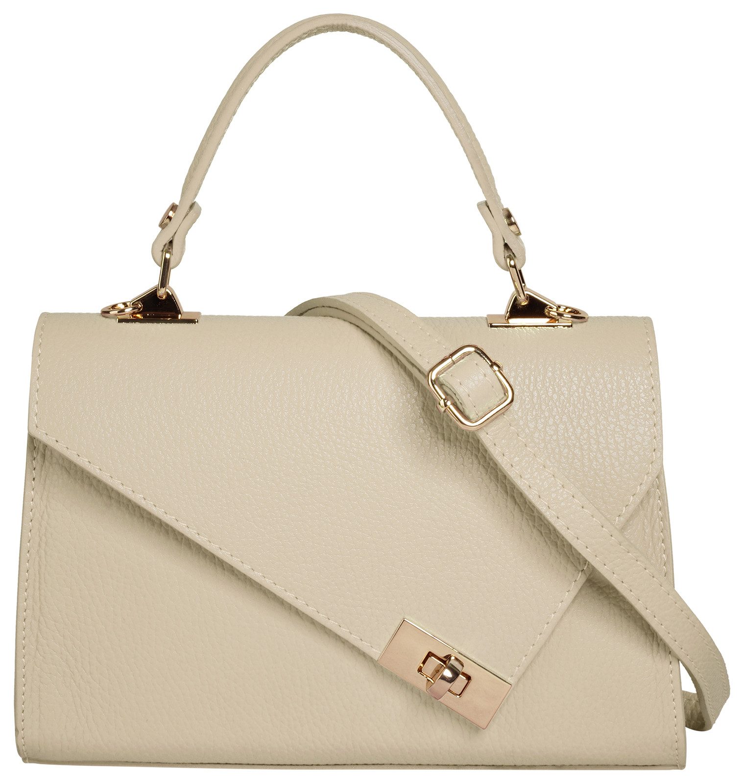 Cluty Henkeltasche, echt Leder, Made in Italy