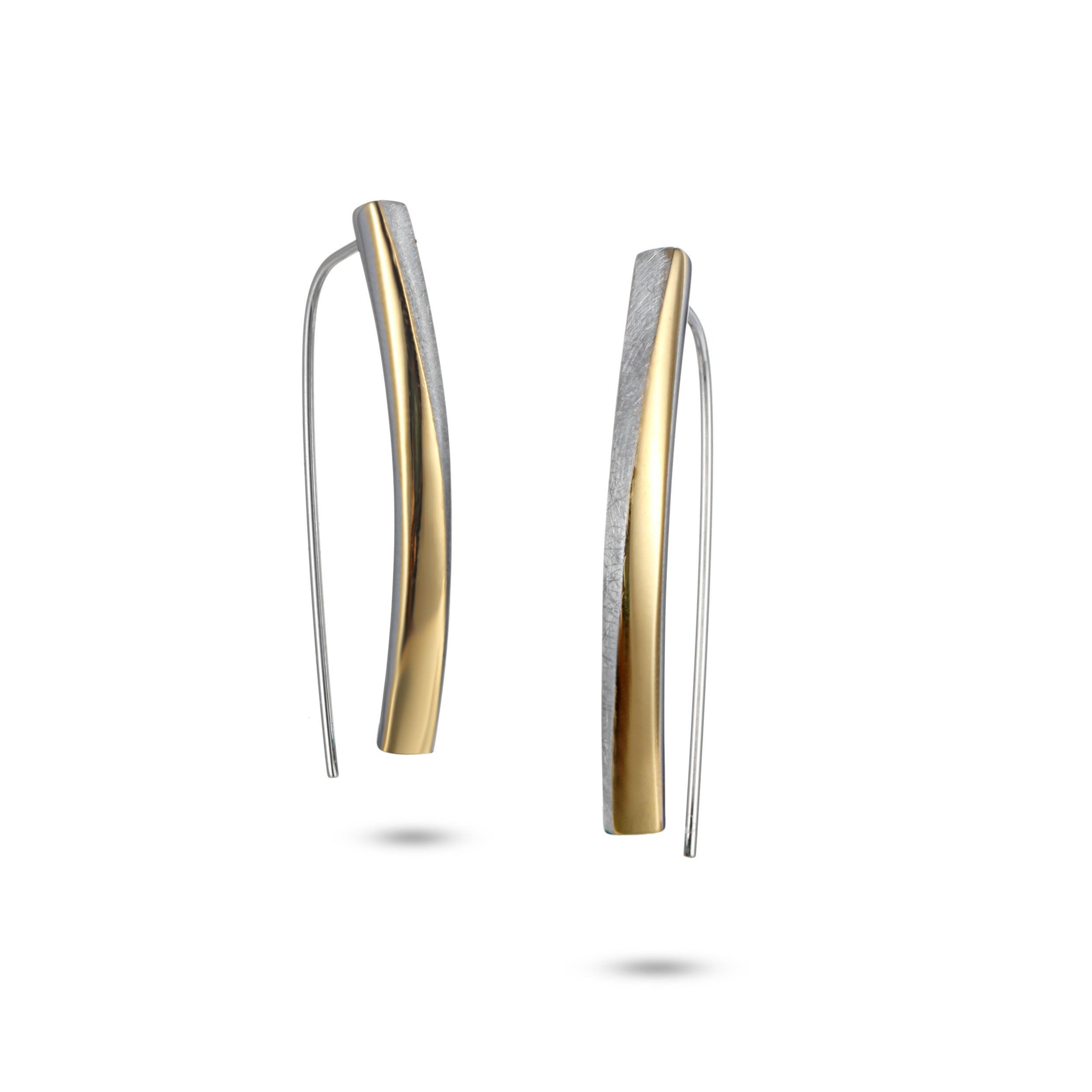 Kingka Paar Ohrhaken Paar Damen Ohrringe Schmuck Geschenk Edelstahl Bicolor, Damen Schmuck, perfekte Geschenkidee zu Geburtstag, Weihnachten