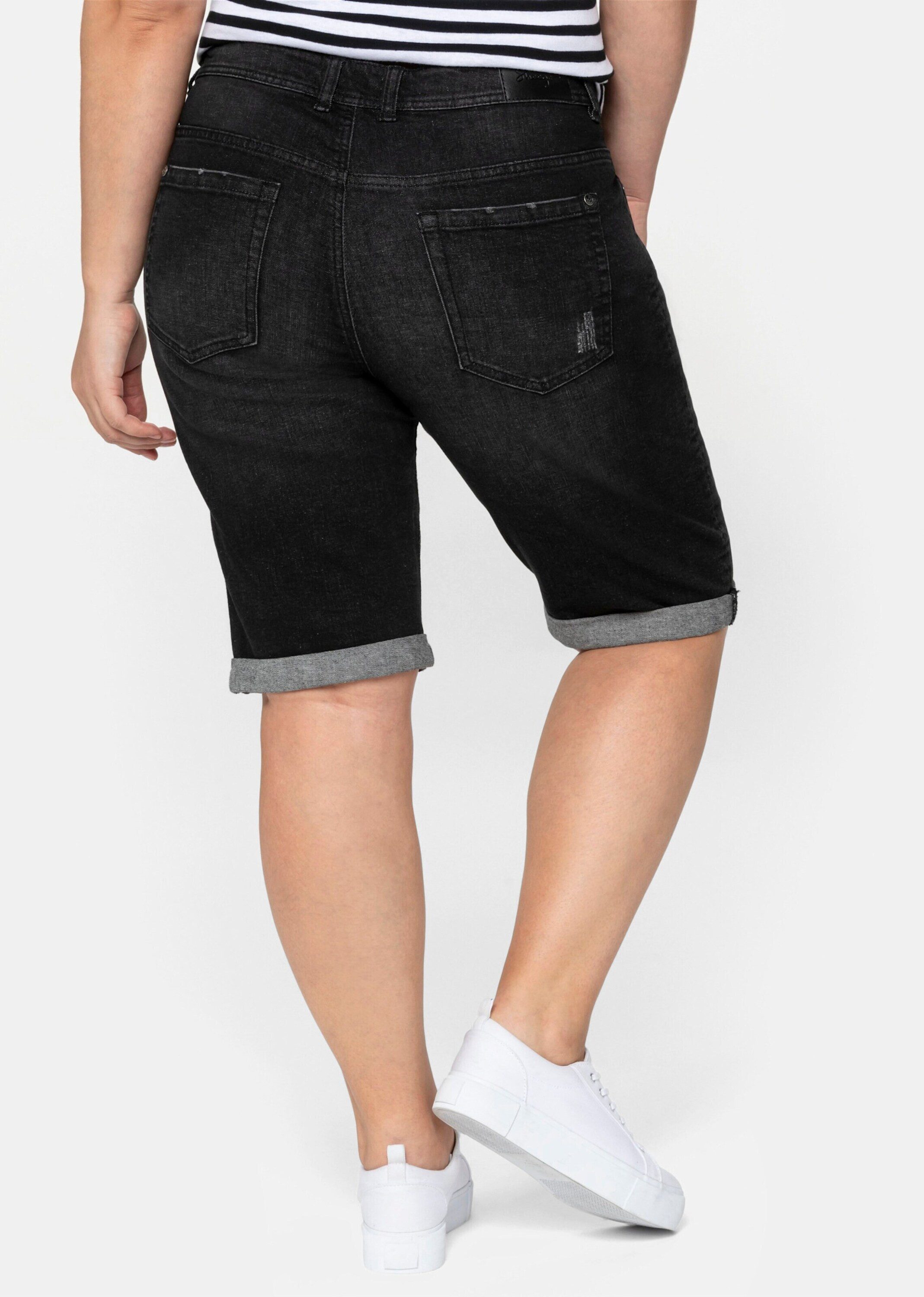 Sheego Jeansshorts Jeansbermudas