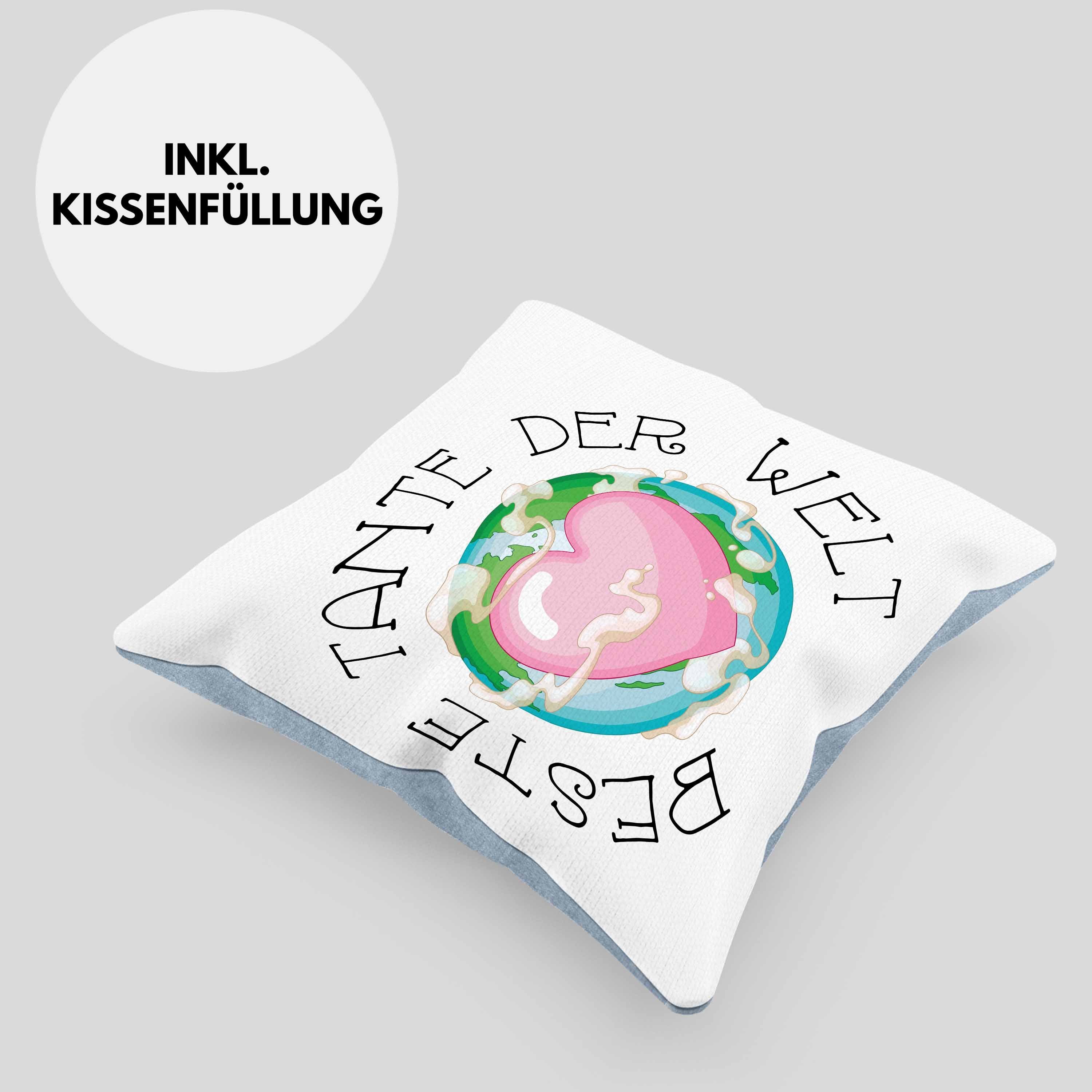 Nichte Blau Tante Neffe mit Der Kissen Trendation Lustig Beste Welt Geschenk Trendation Spruch - Geburtstag Dekokissen 40x40 Füllung von