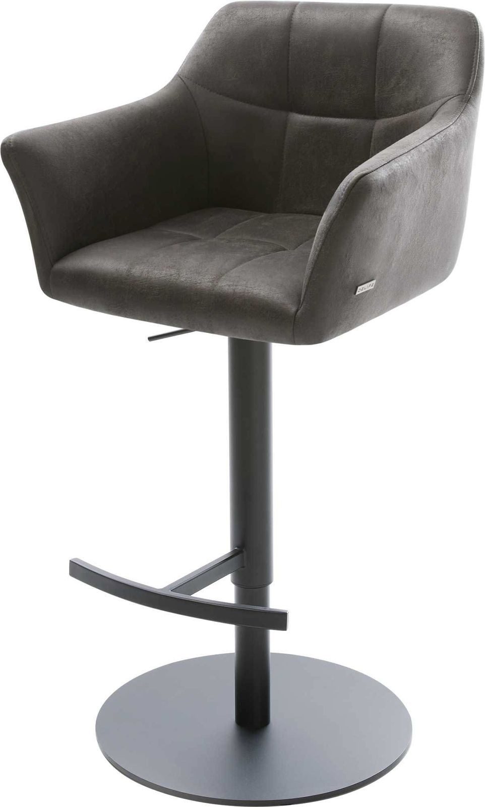 DELIFE Barhocker Yulo-Flex, Drehfuß höhenverstellbar Metall Vintage Anthraz günstig online kaufen