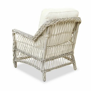 Mirabeau Gartensessel Sessel mit Hocker Canillo grau/weiß