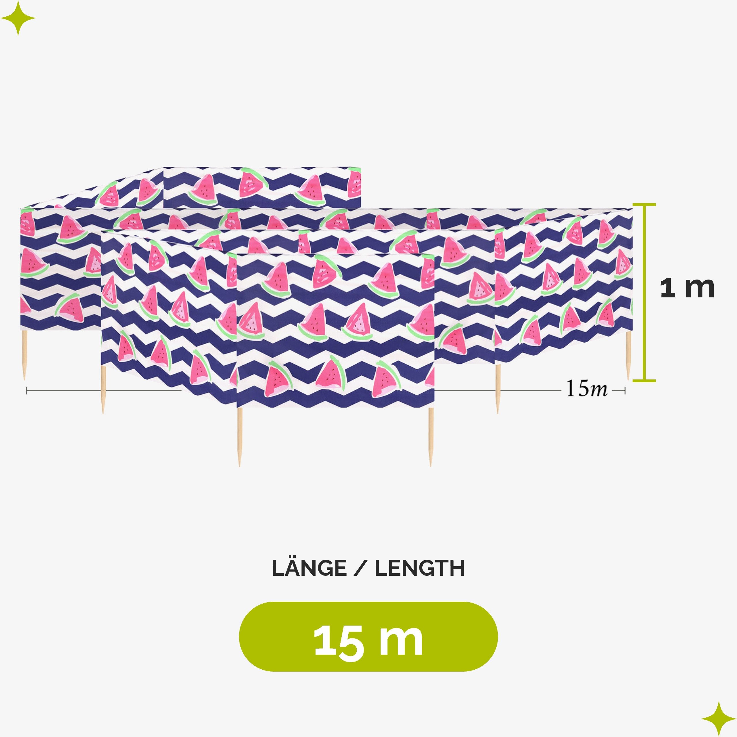 Garronda Windschutz Strand Sichtschutz 15m lang günstig online kaufen